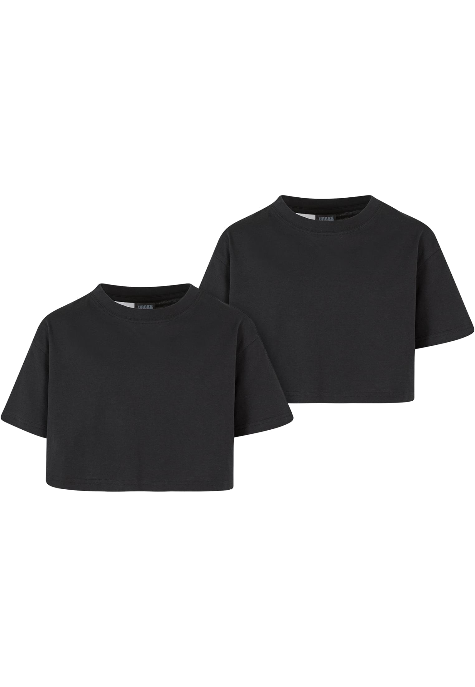 Girls Short Kimono Tee 2-Pack | black+black