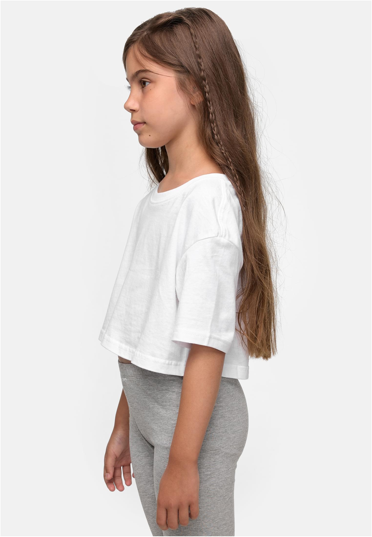 Girls Short Kimono Tee | white