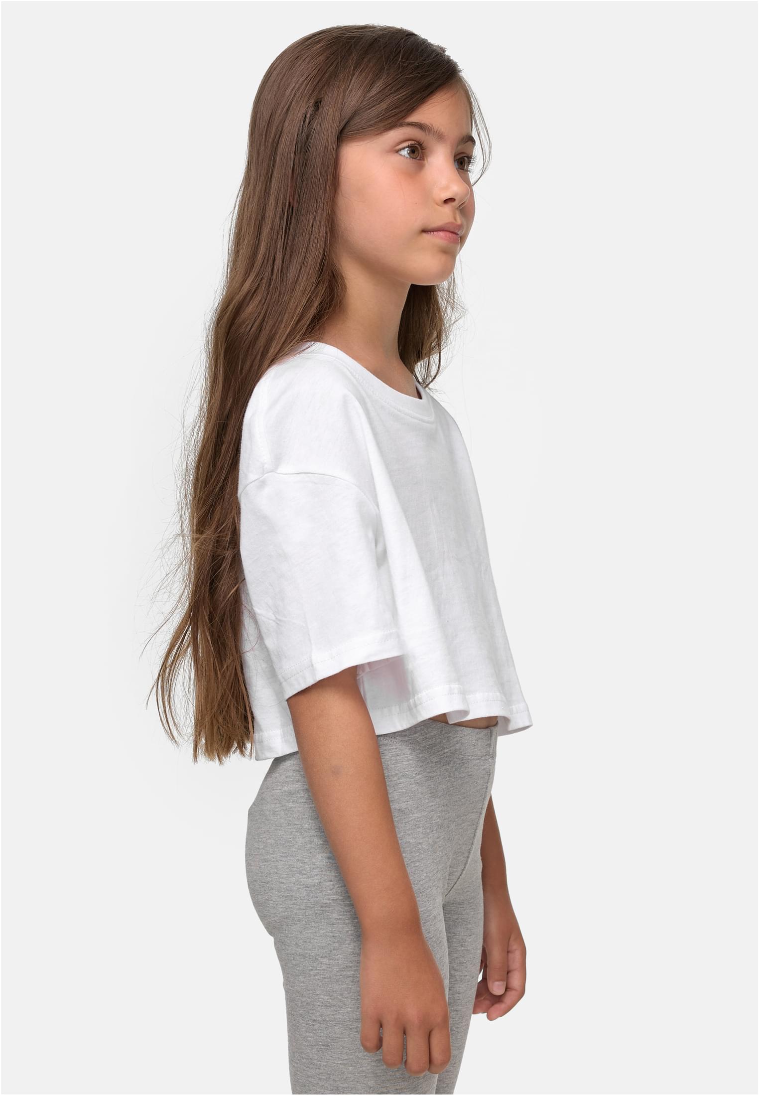 Girls Short Kimono Tee | white