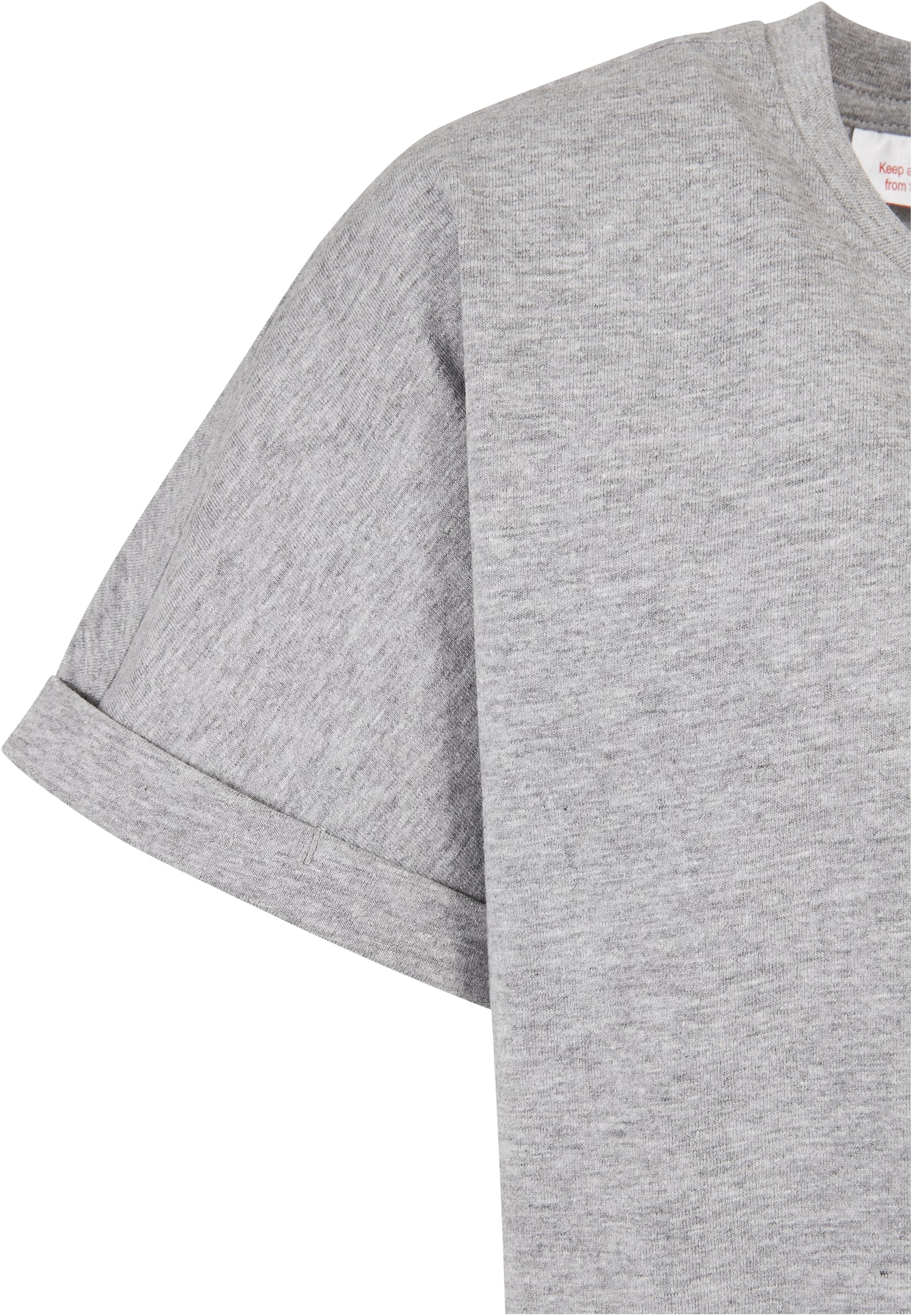 Boys Long Shaped Turnup Tee 2-Pack | grey+black