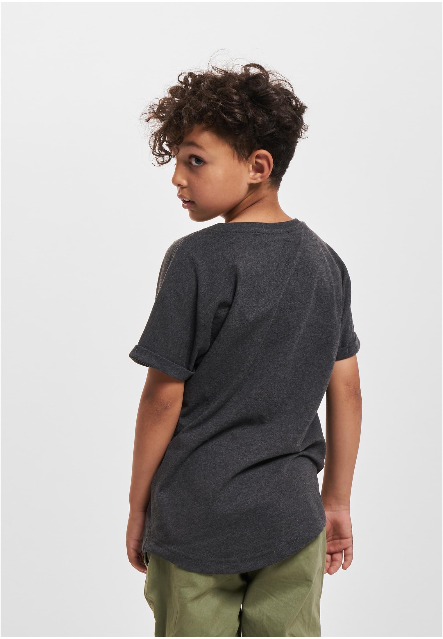 Boys Long Shaped Turnup Tee | charcoal