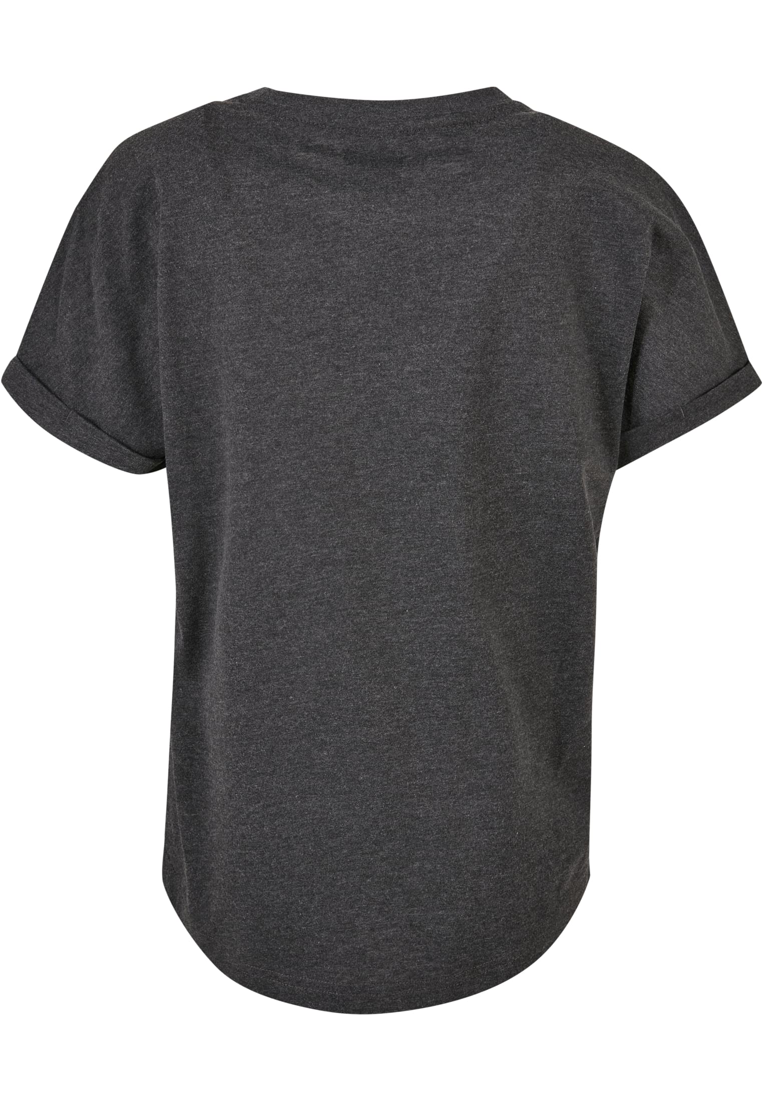 Boys Long Shaped Turnup Tee | charcoal