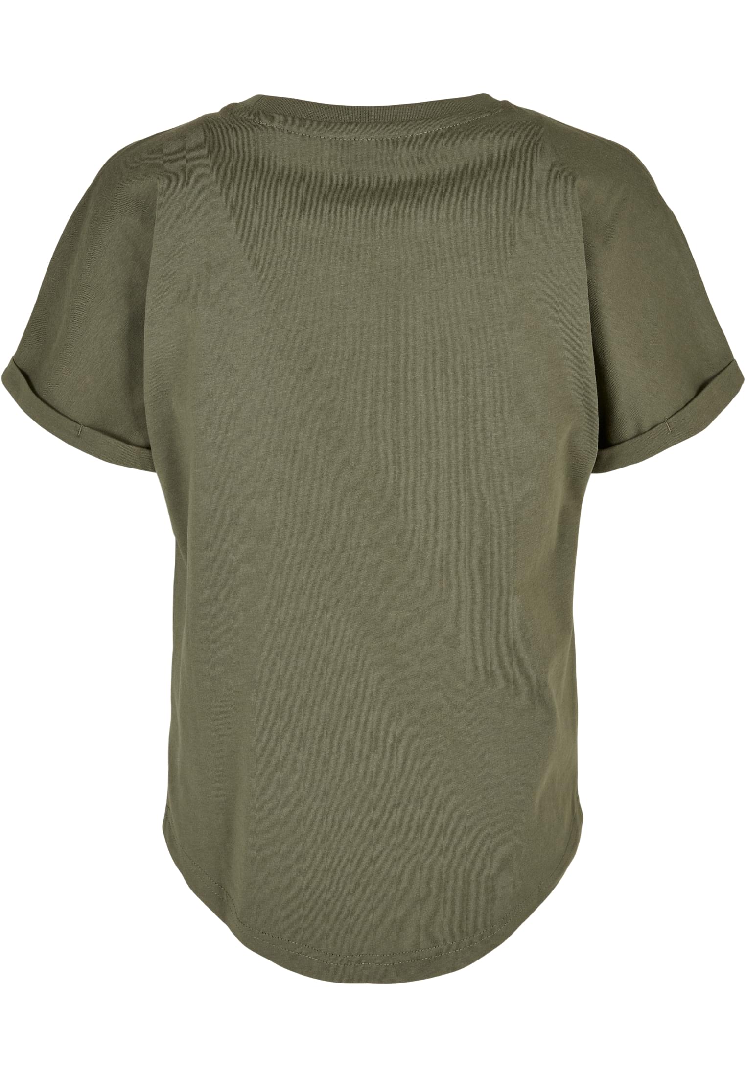 Boys Long Shaped Turnup Tee | olive