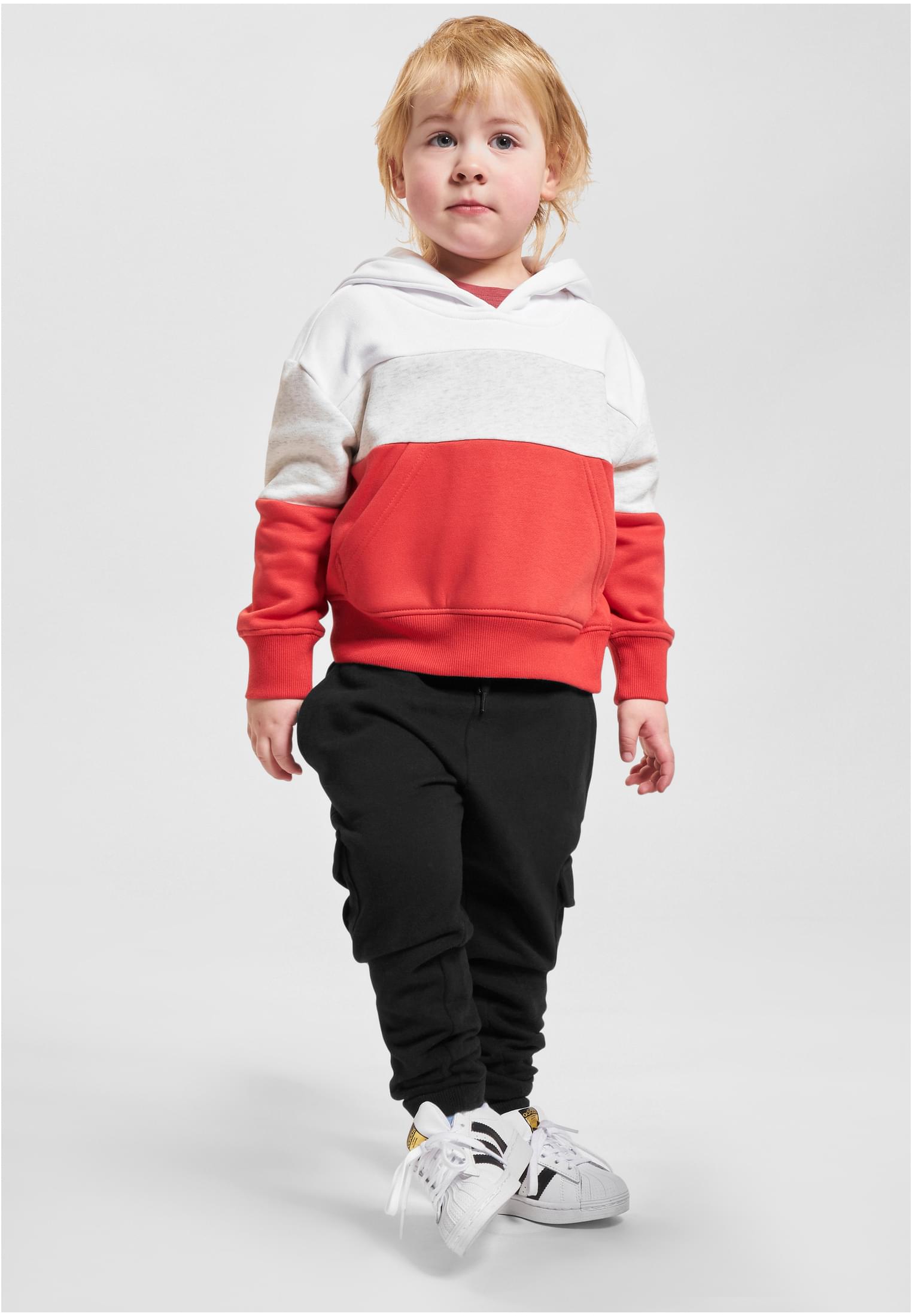 Girls Oversized 3-Tone Hoody | white/lightgrey/hugered