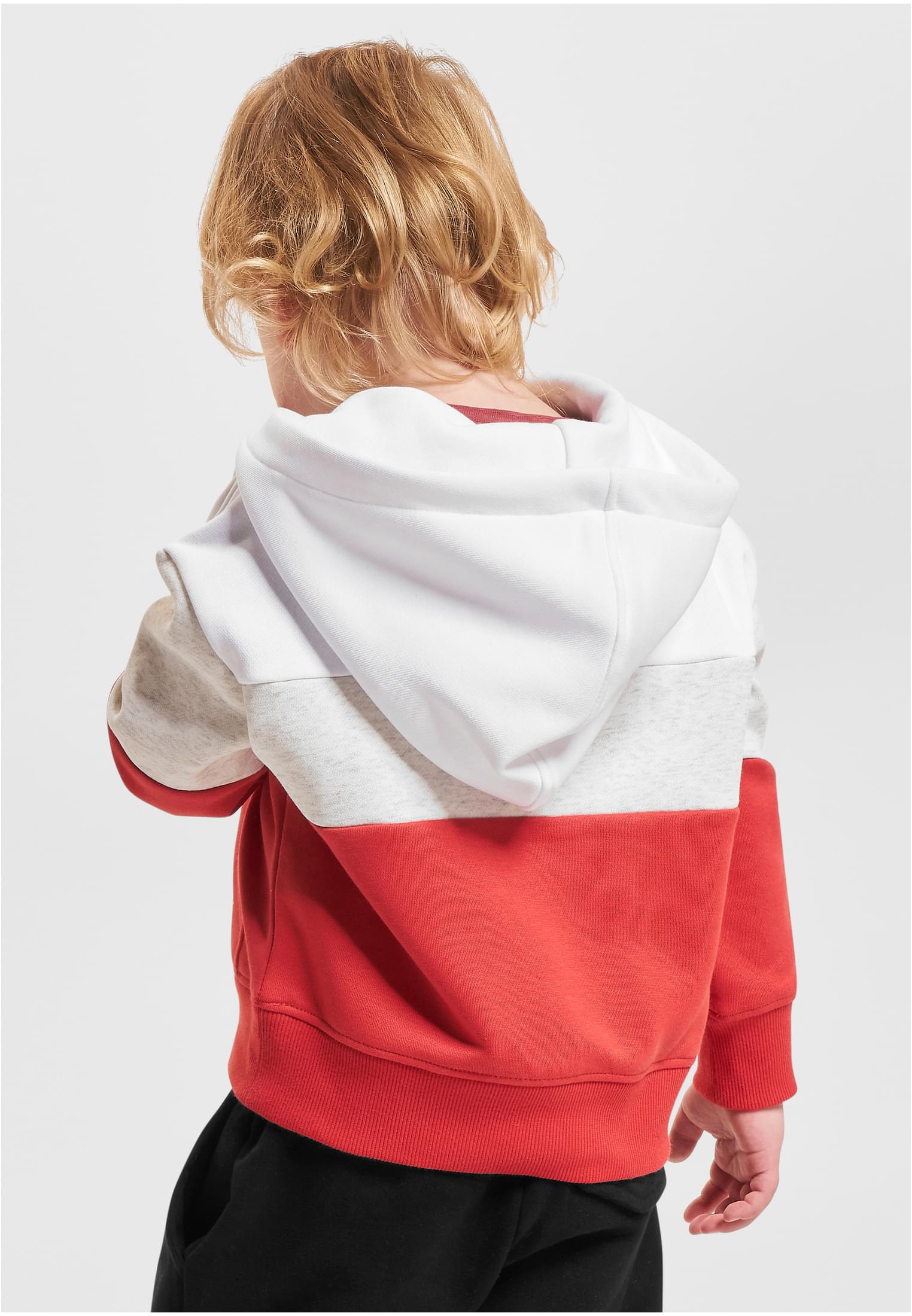 Girls Oversized 3-Tone Hoody | white/lightgrey/hugered