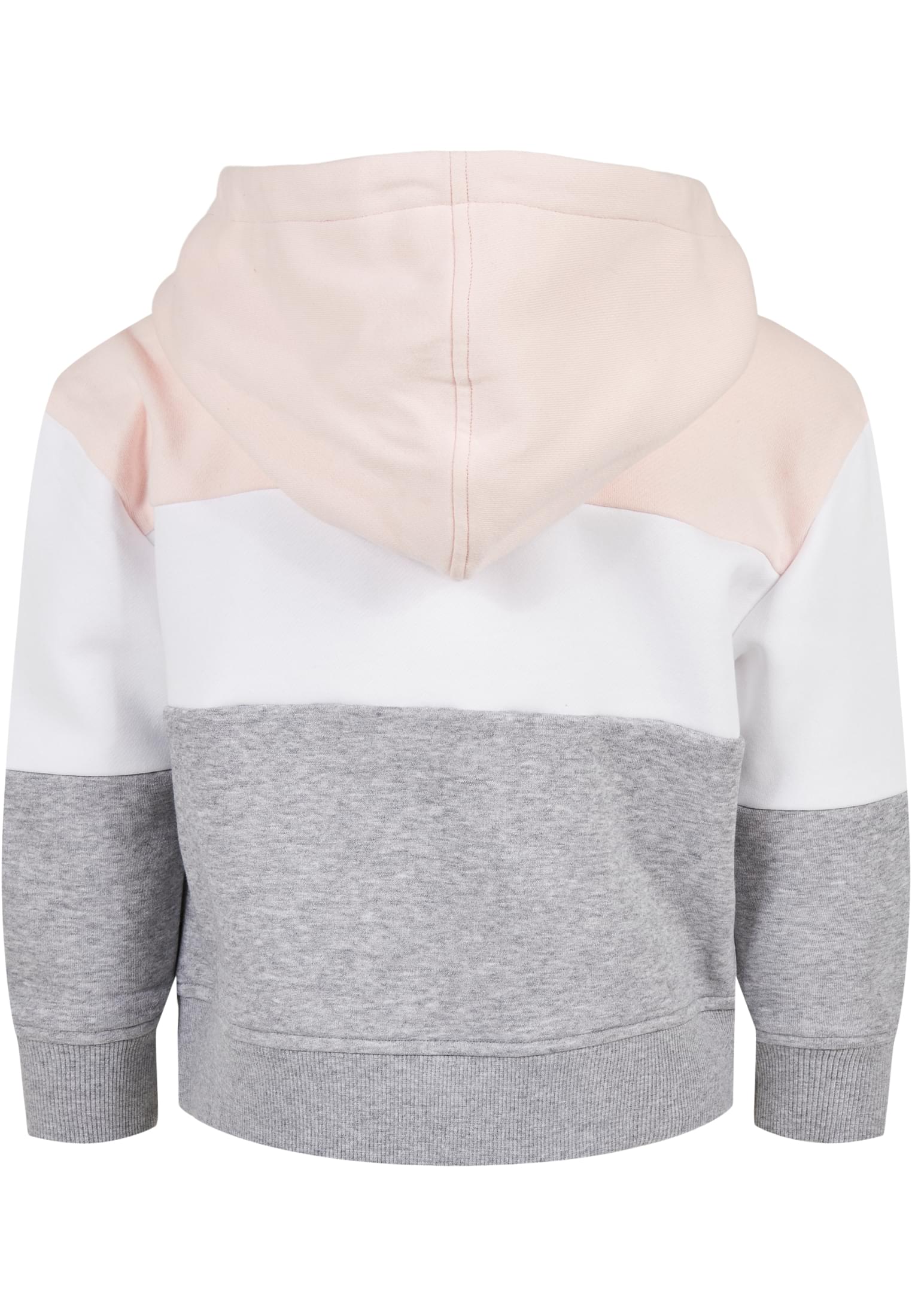 Girls Oversized 3-Tone Hoody | lightrose/white/grey