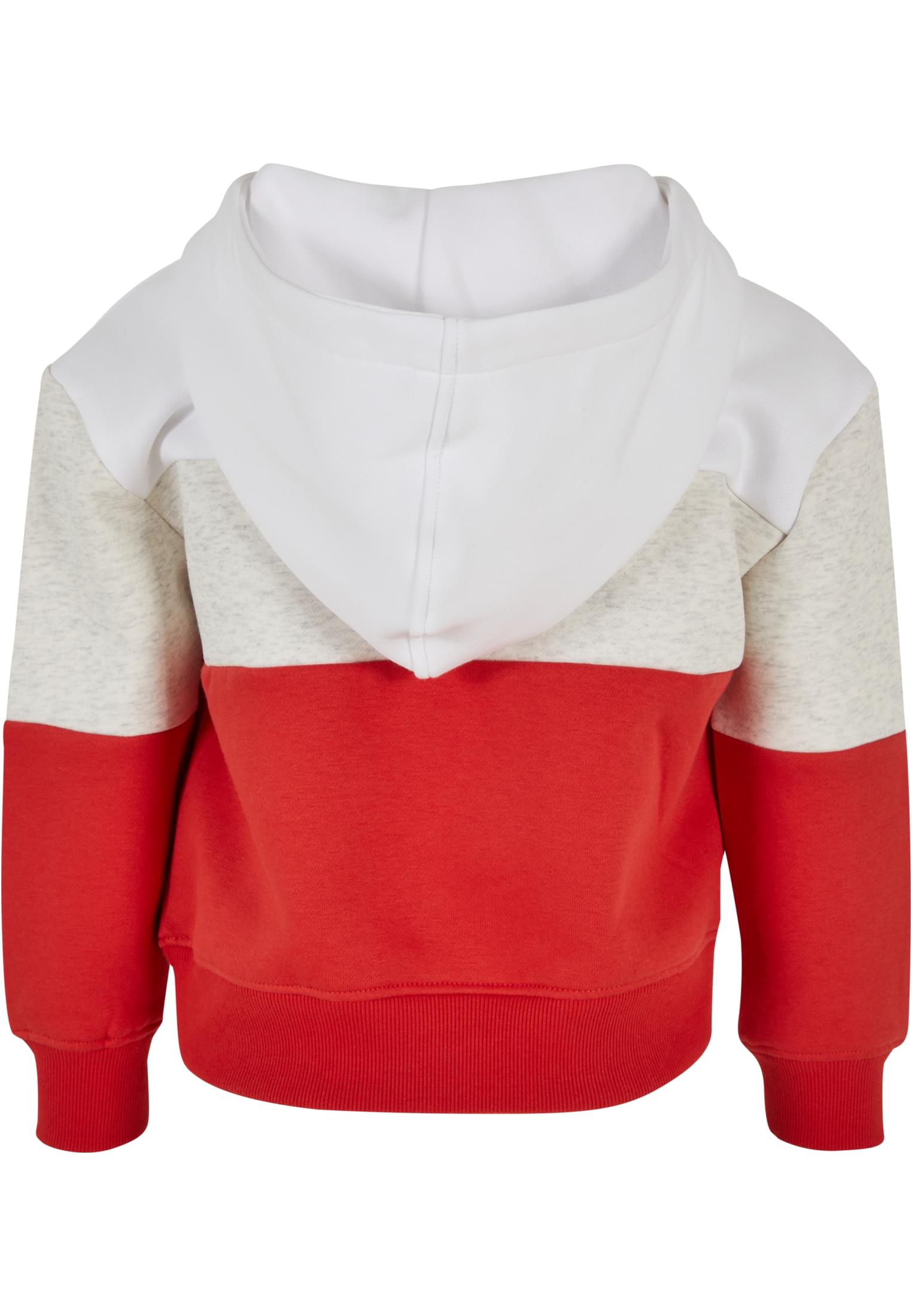 Girls Oversized 3-Tone Hoody | white/lightgrey/hugered