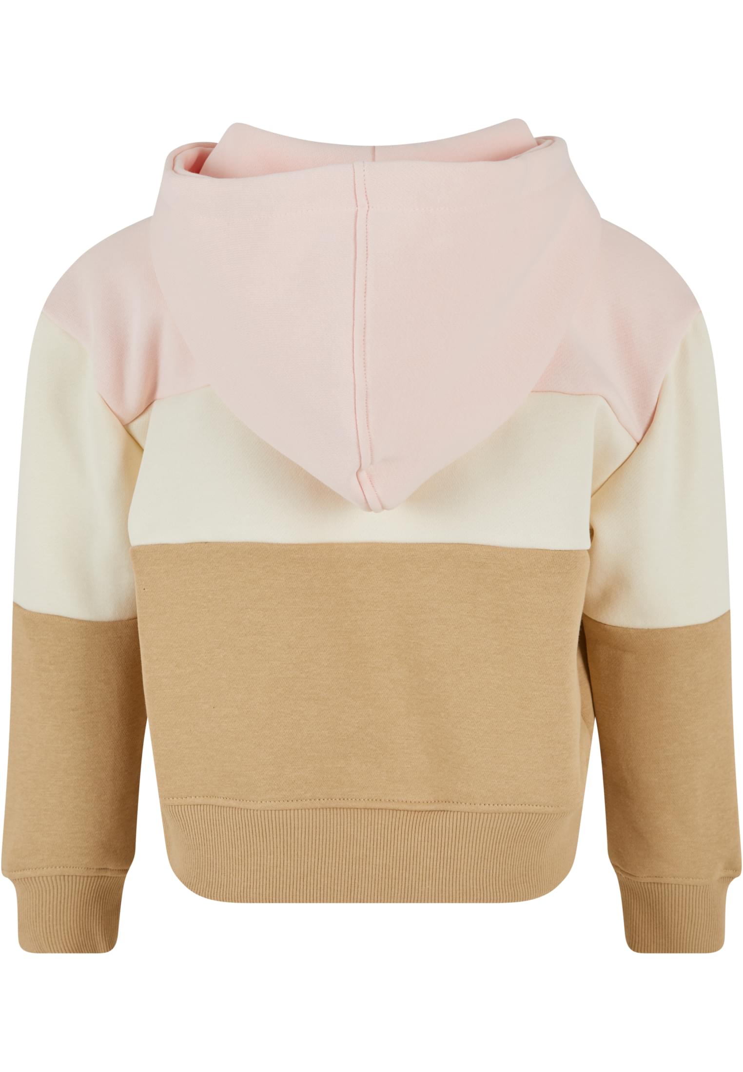 Girls Oversized 3-Tone Hoody | pink/whitesand/unionbeige