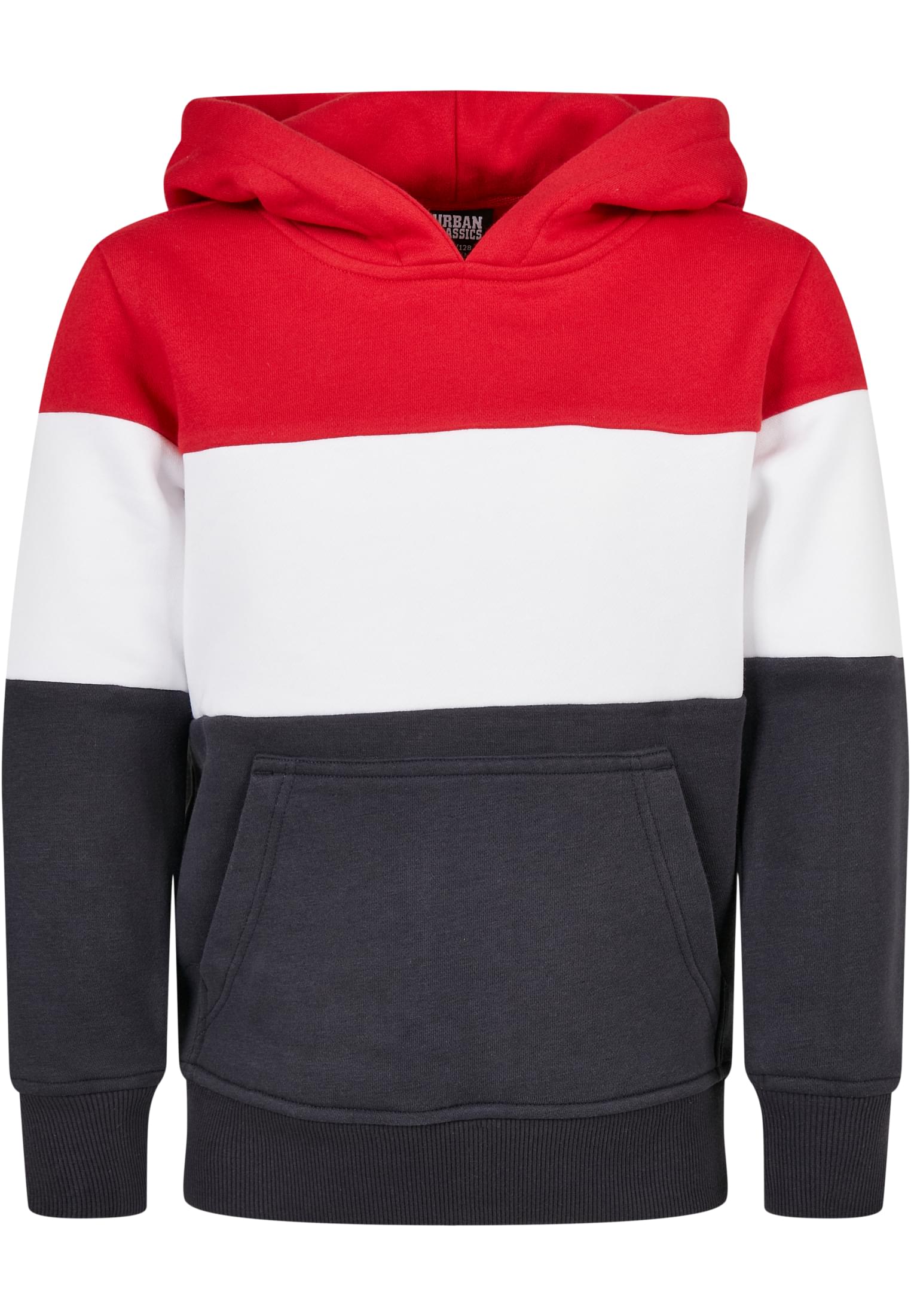 Boys 3-Tone Hoody | fire red/white/navy