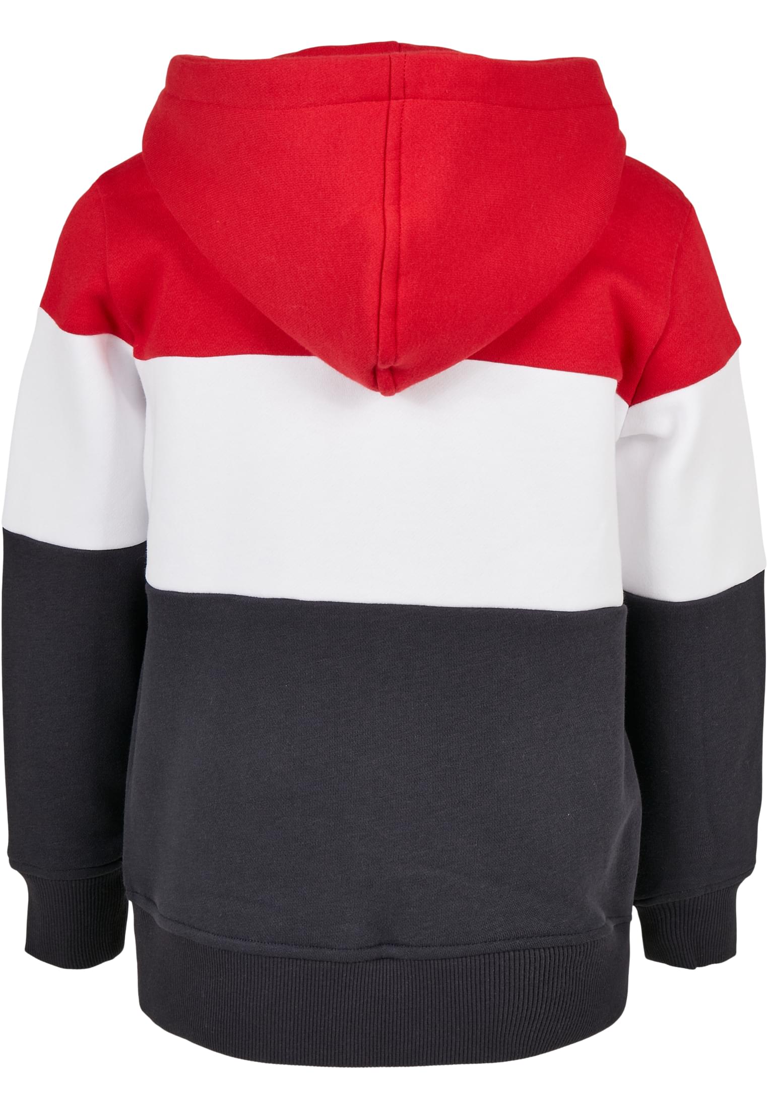 Boys 3-Tone Hoody | fire red/white/navy