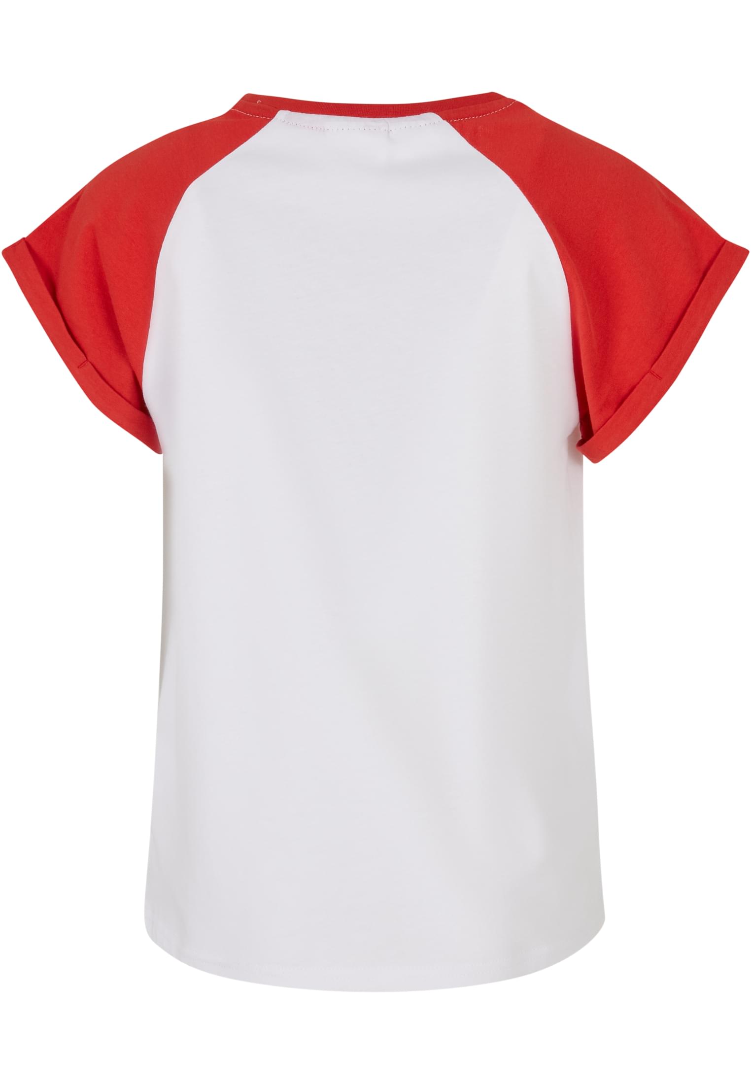 Girls Contrast Raglan Tee 2-Pack | white/hugered+white/black