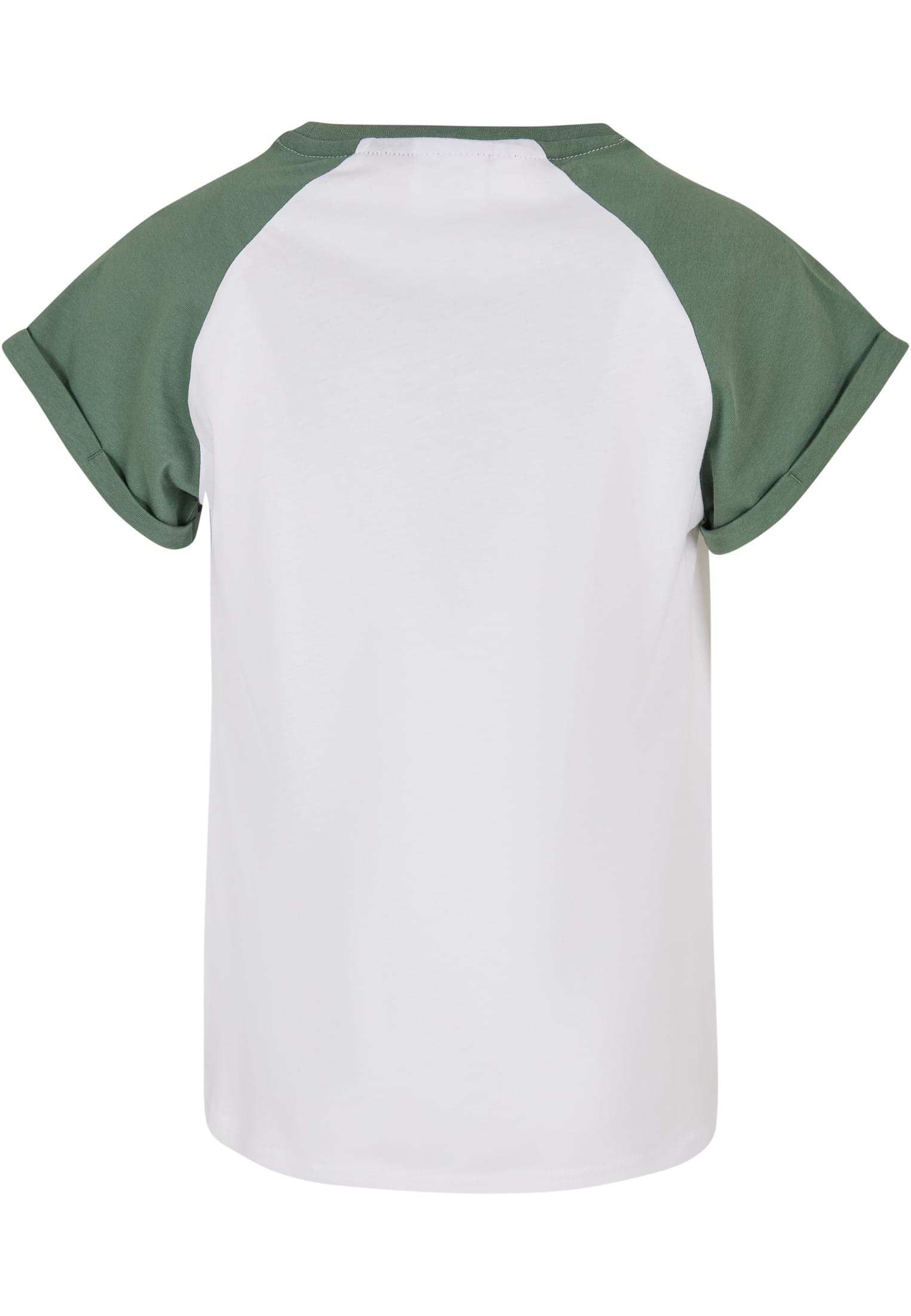 Girls Contrast Raglan Tee 2-Pack | white/saliva+white/black