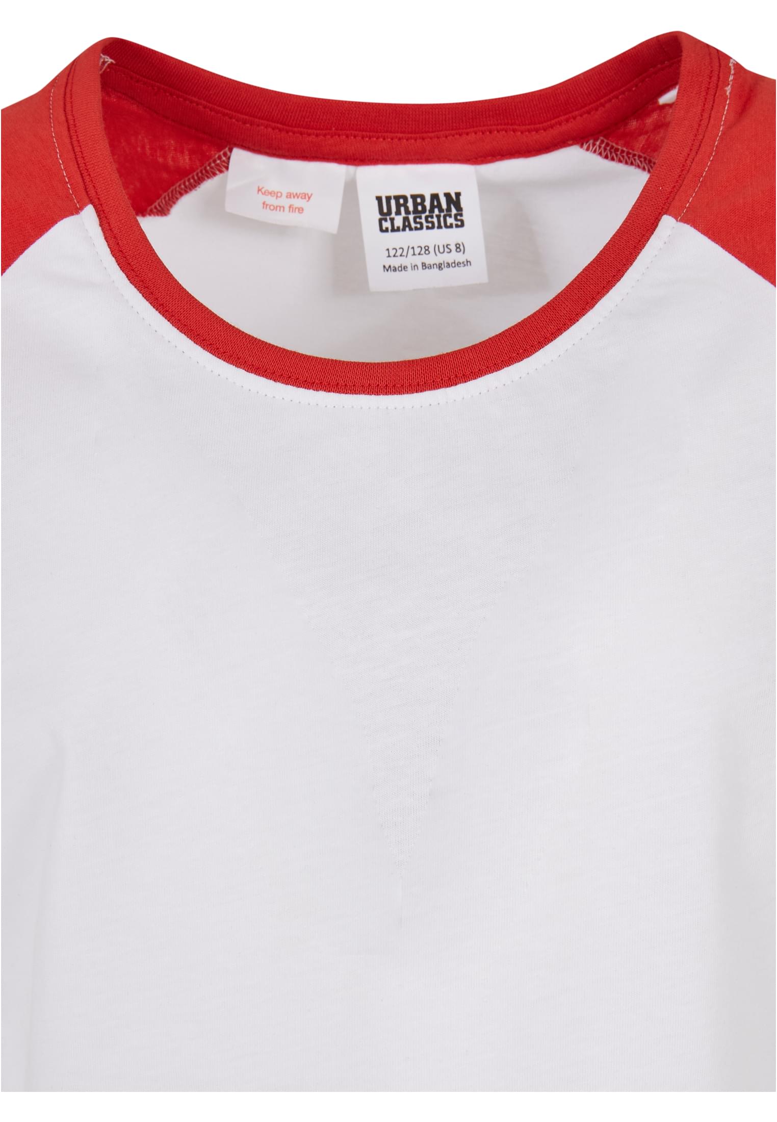 Girls Contrast Raglan Tee 2-Pack | white/hugered+white/black