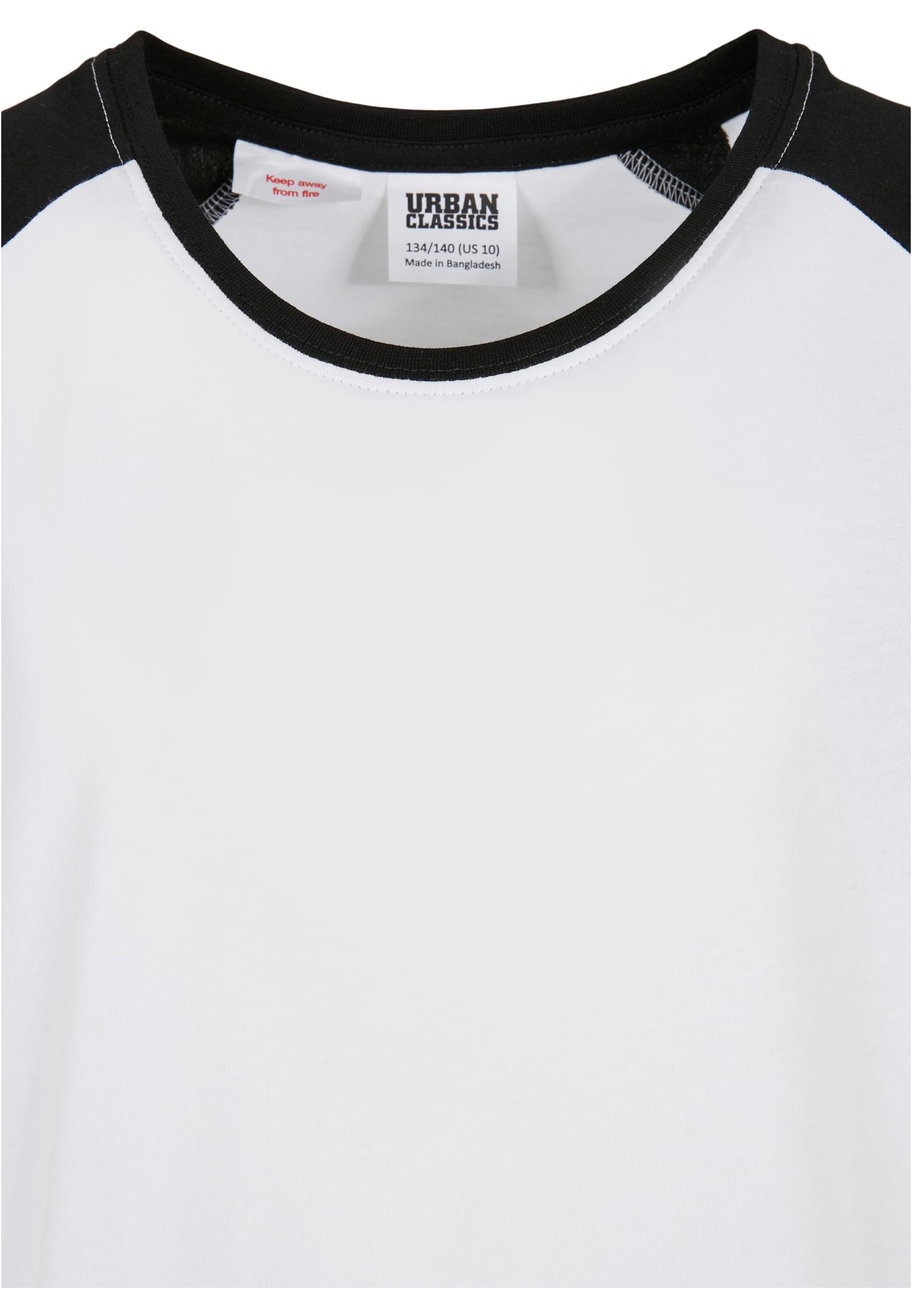 Girls Contrast Raglan Tee 2-Pack | white/hugered+white/black