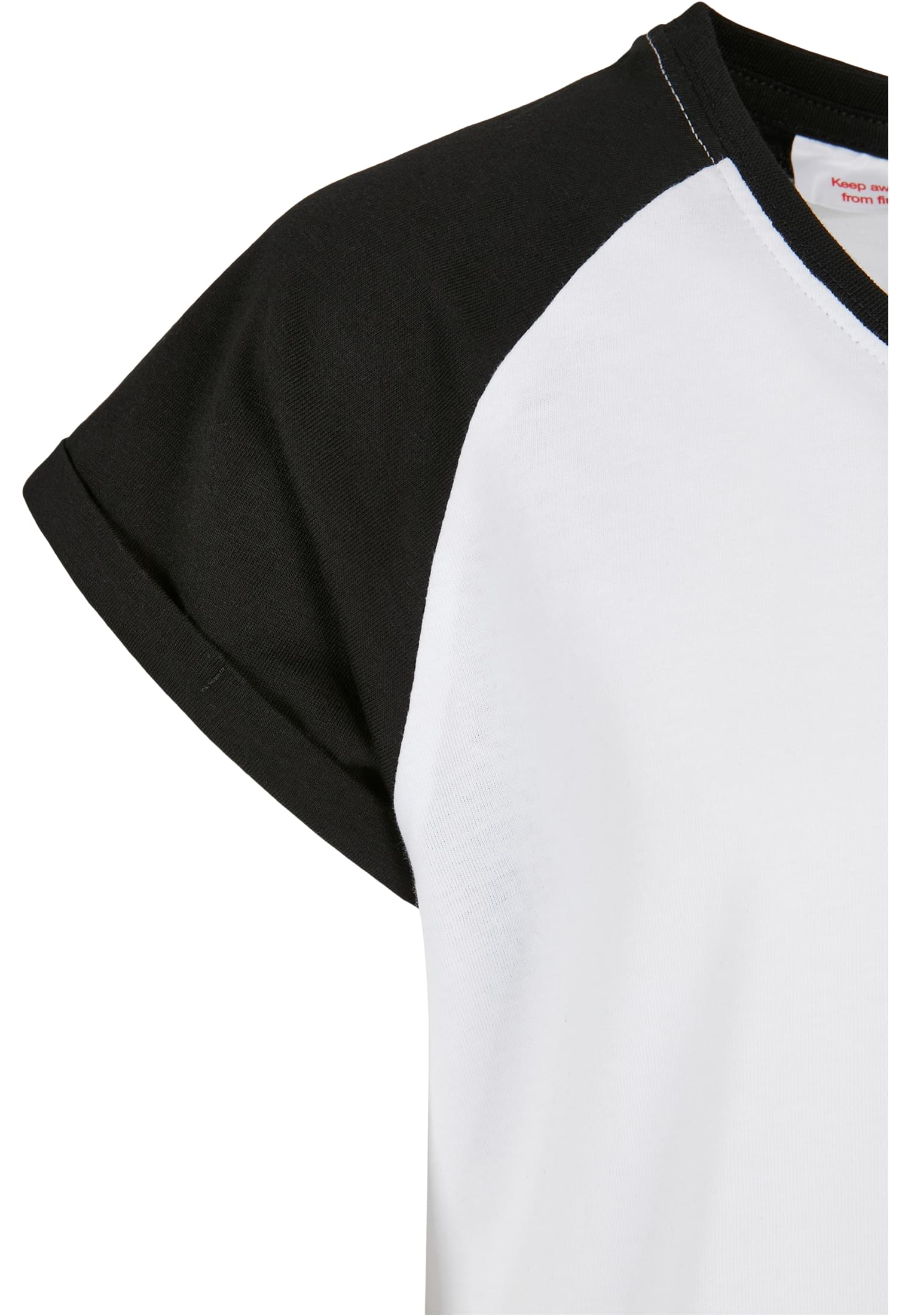 Girls Contrast Raglan Tee 2-Pack | white/hugered+white/black