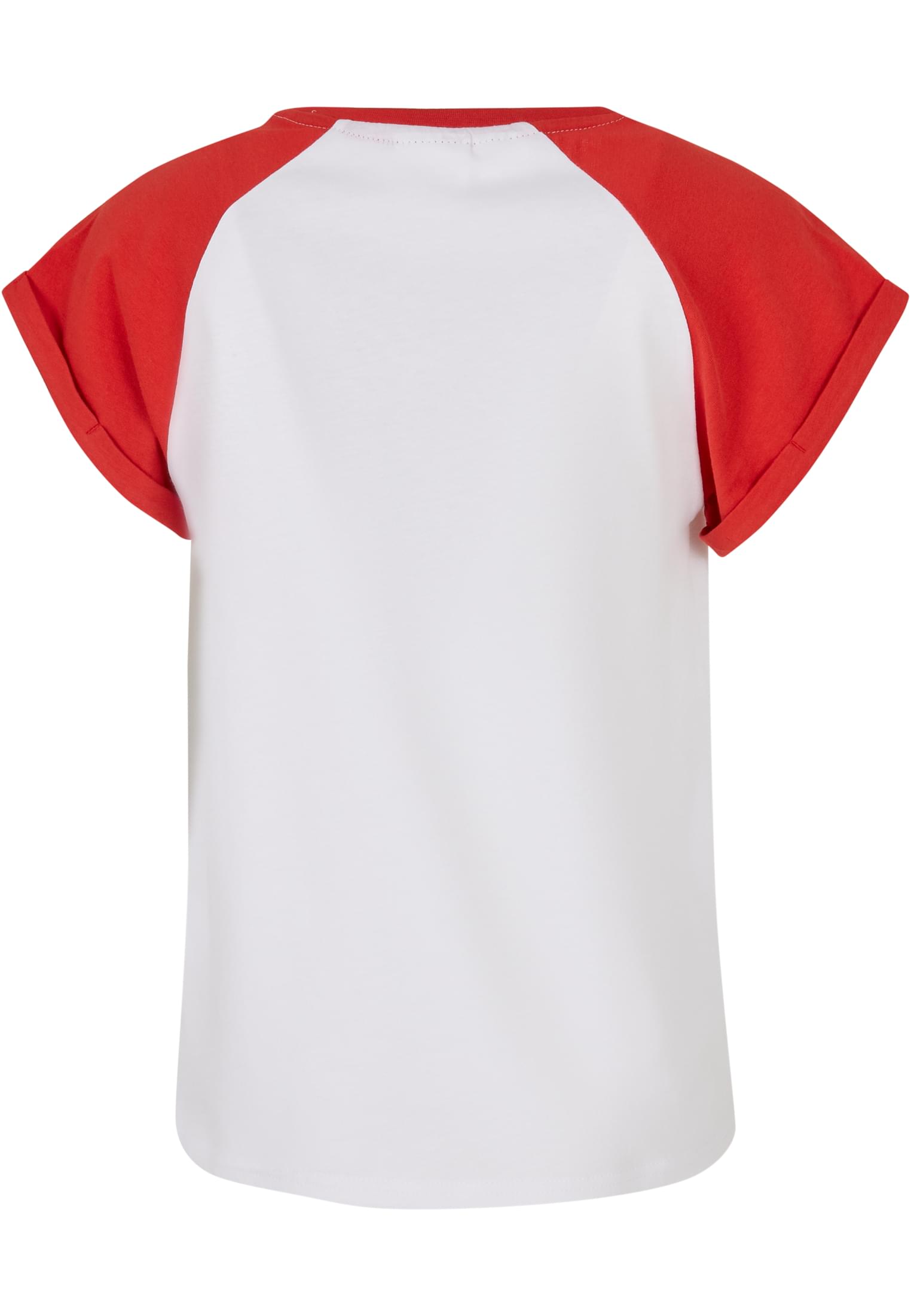 Girls Contrast Raglan Tee | white/hugered