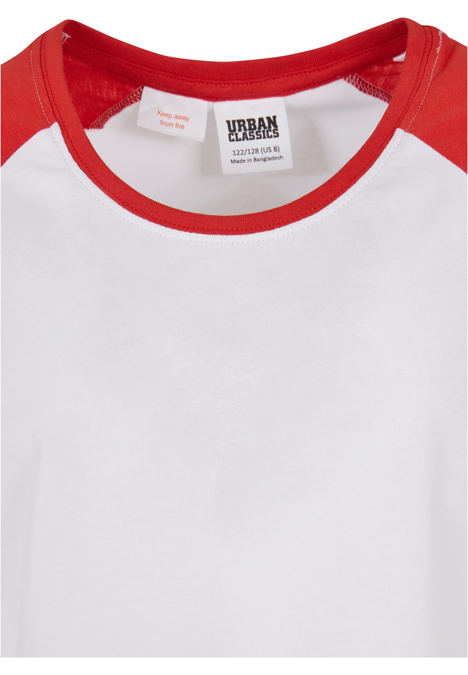 Girls Contrast Raglan Tee | white/hugered