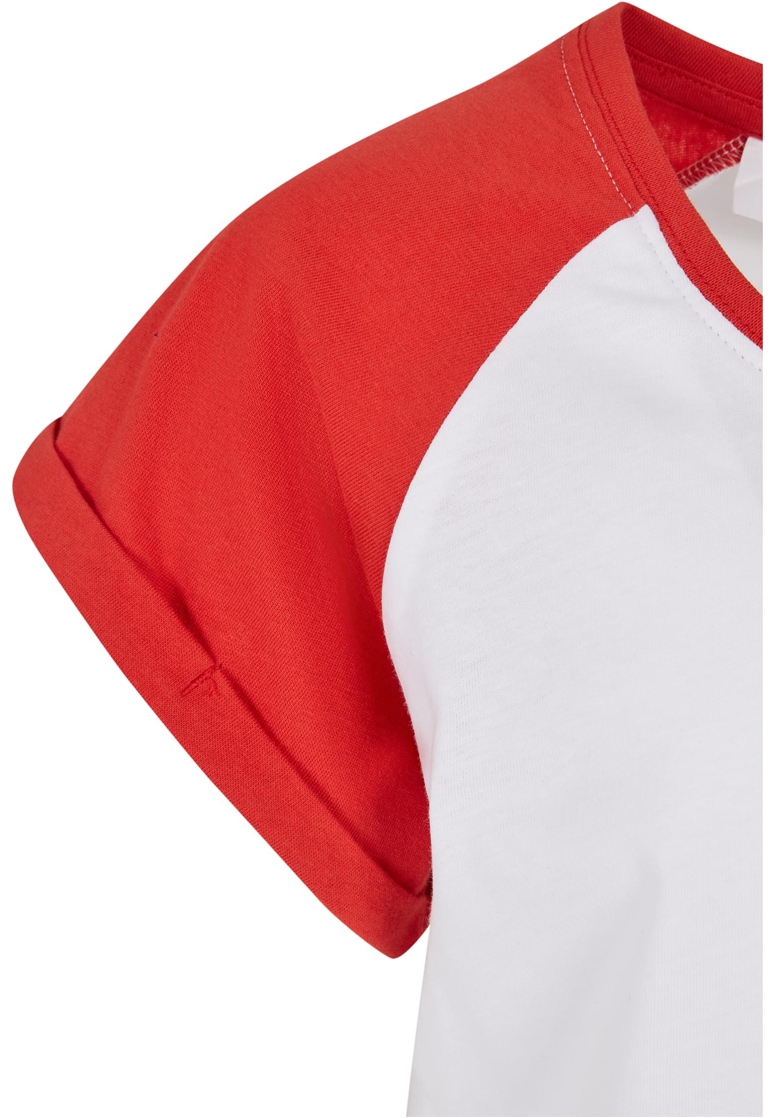 Girls Contrast Raglan Tee | white/hugered