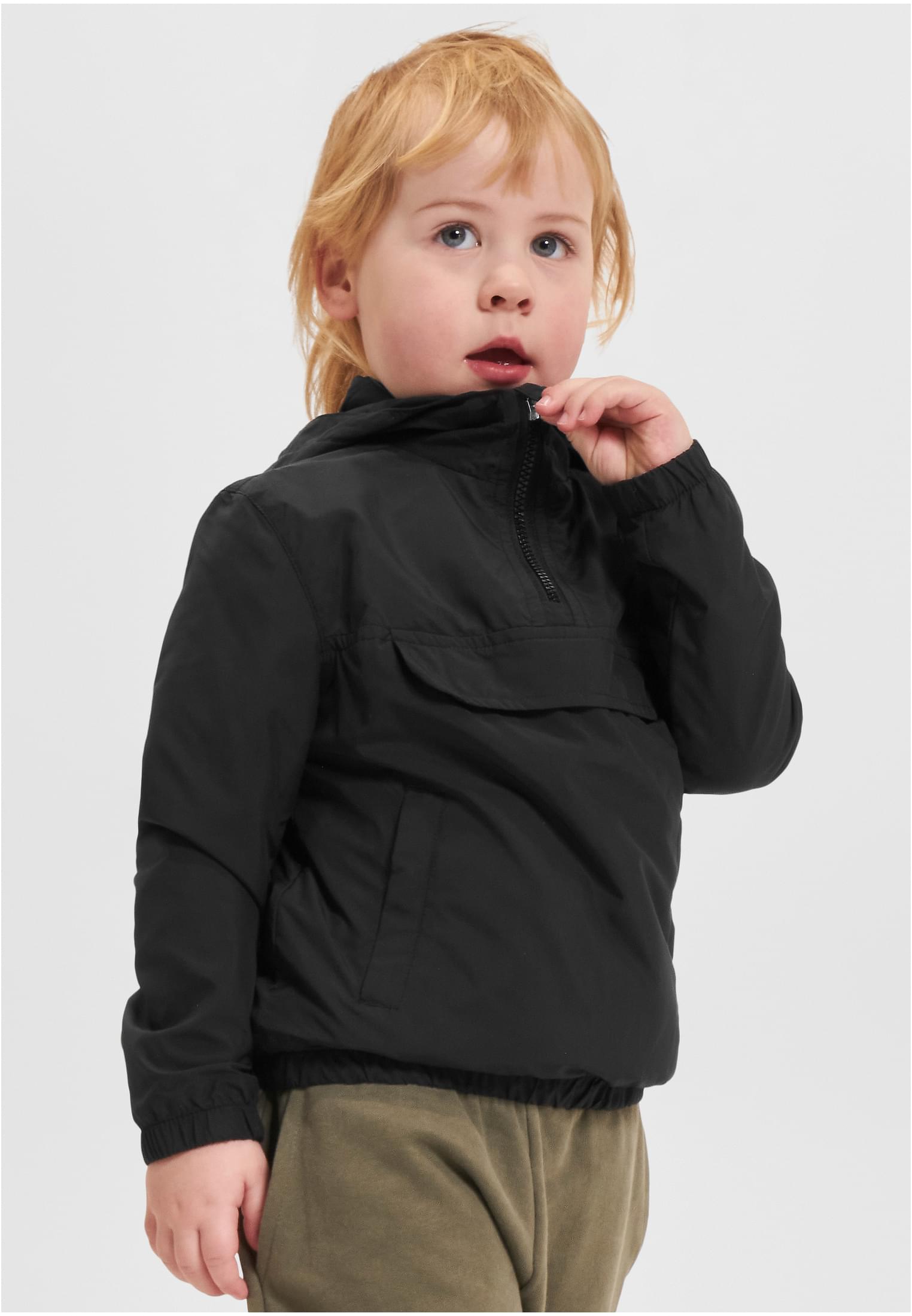 Girls Basic Pullover Jacket | black