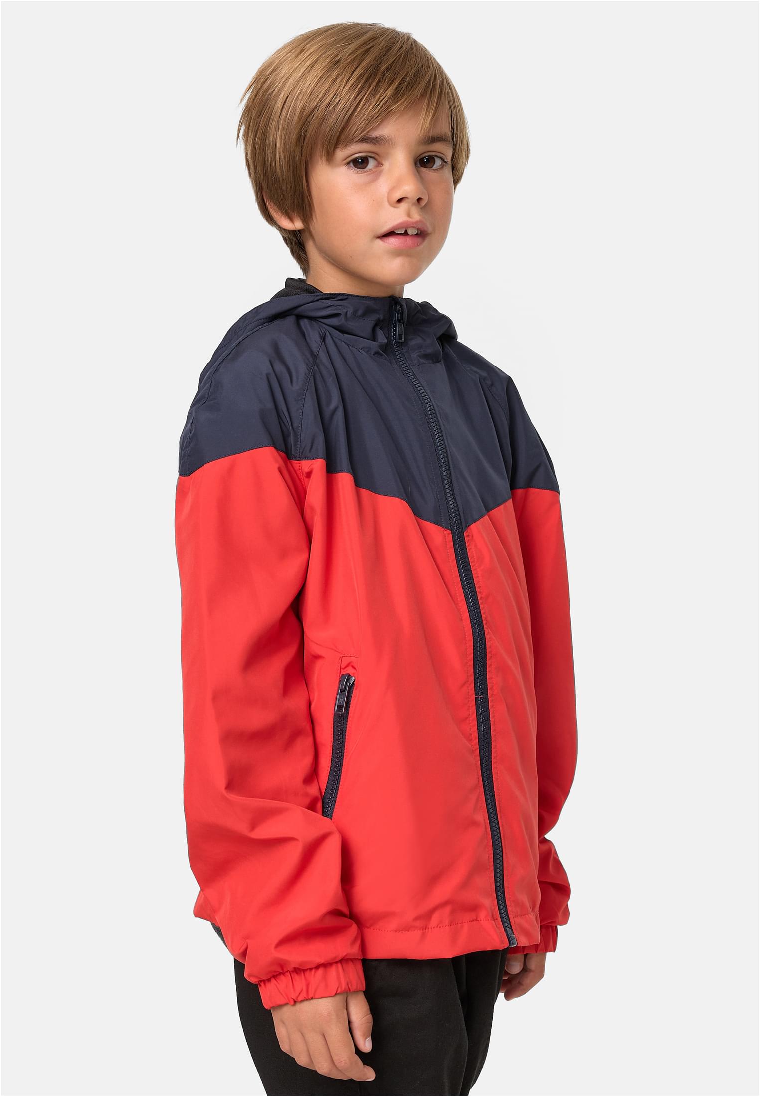 Boys 2-Tone Tech Windrunner | navy/red