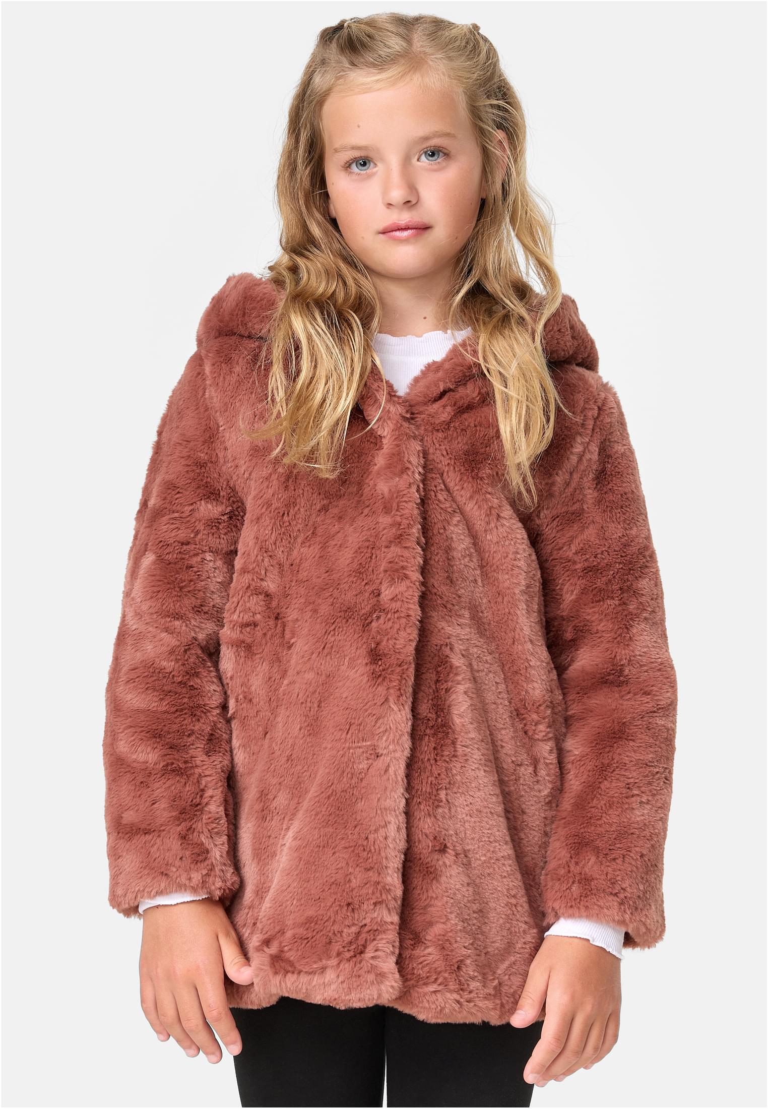 Girls Hooded Teddy Coat | darkrose