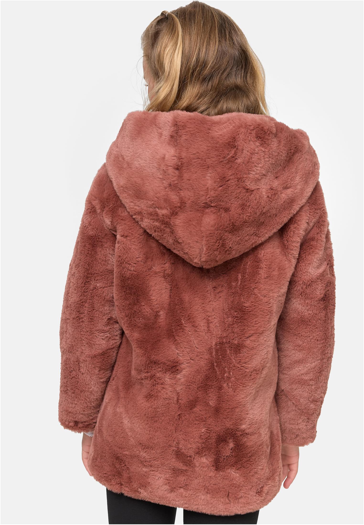 Girls Hooded Teddy Coat | darkrose