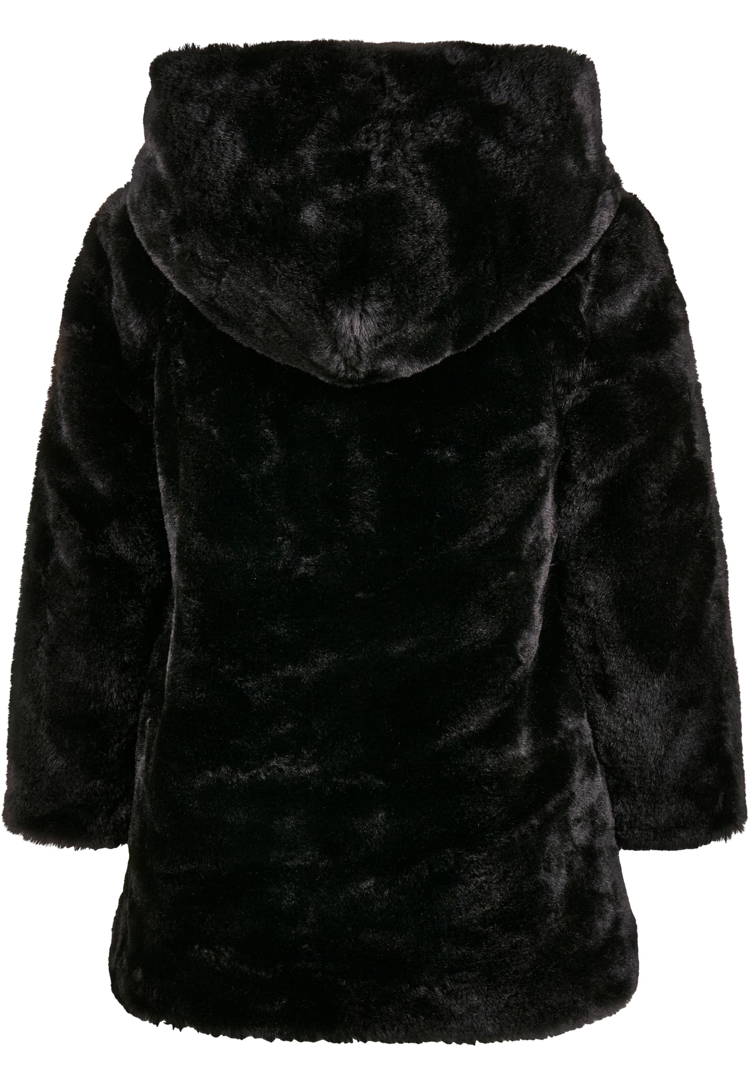 Girls Hooded Teddy Coat | black