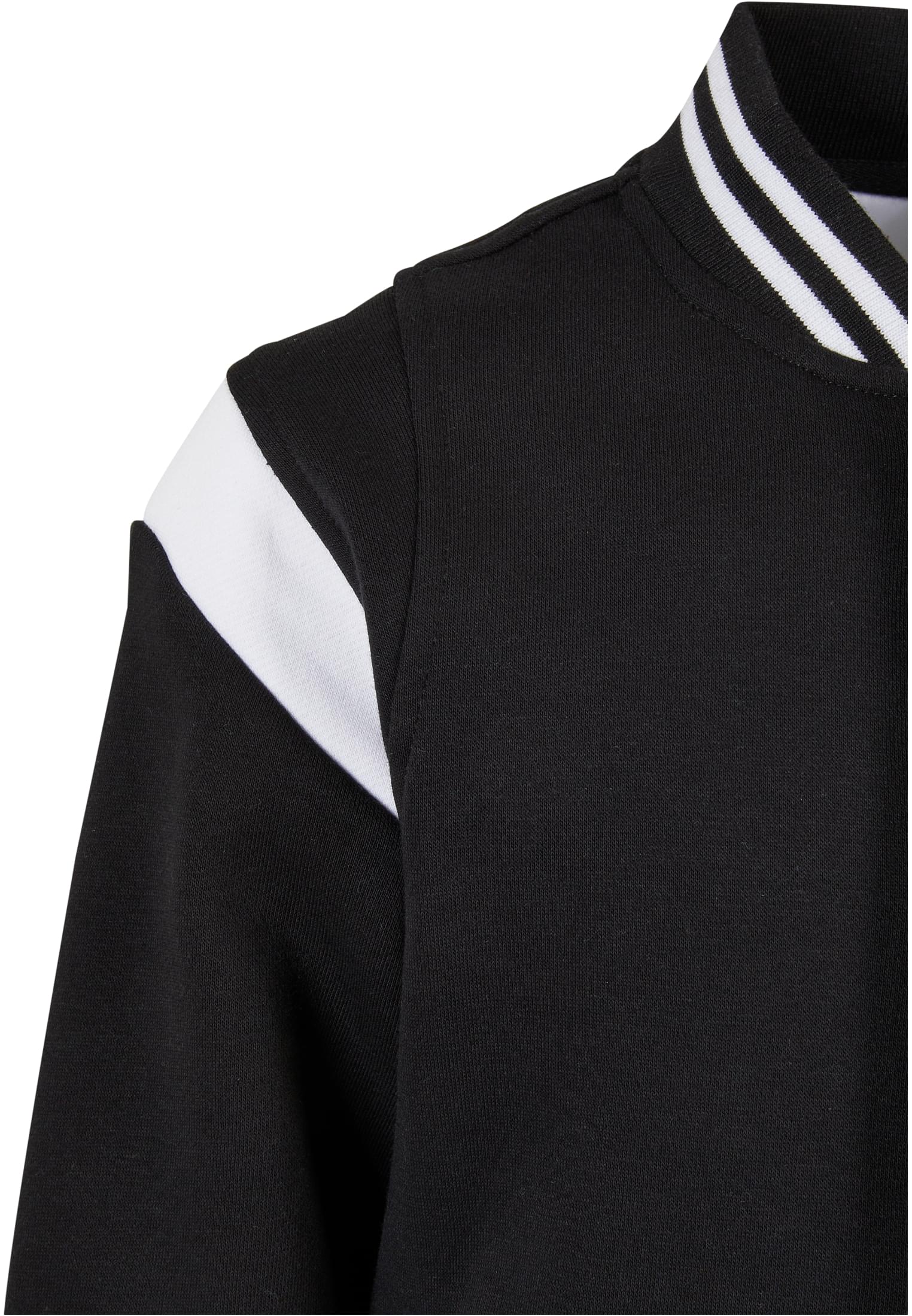 Boys Inset College Sweat Jacket | black/white