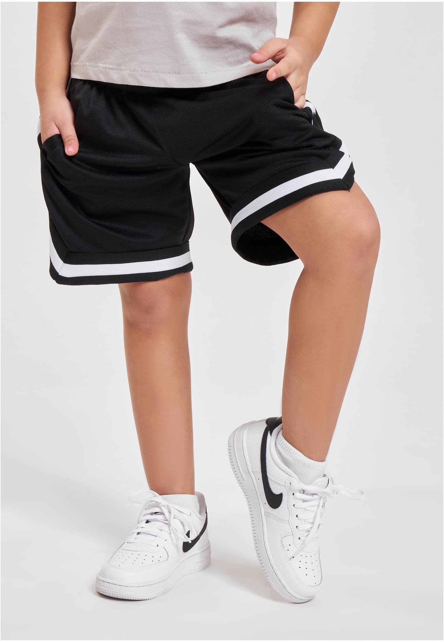 Boys Stripes Mesh Shorts | black