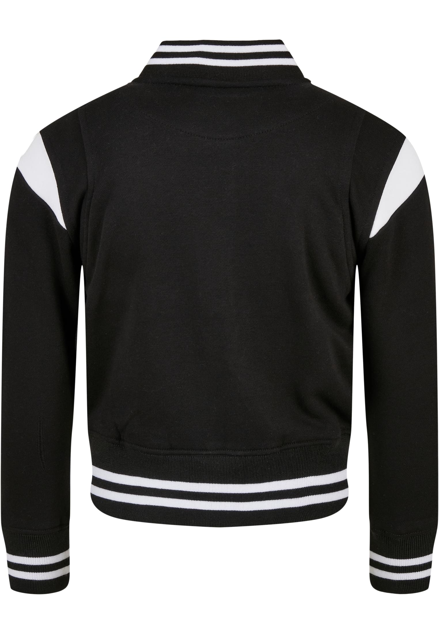 Girls Inset College Sweat Jacket | black/white