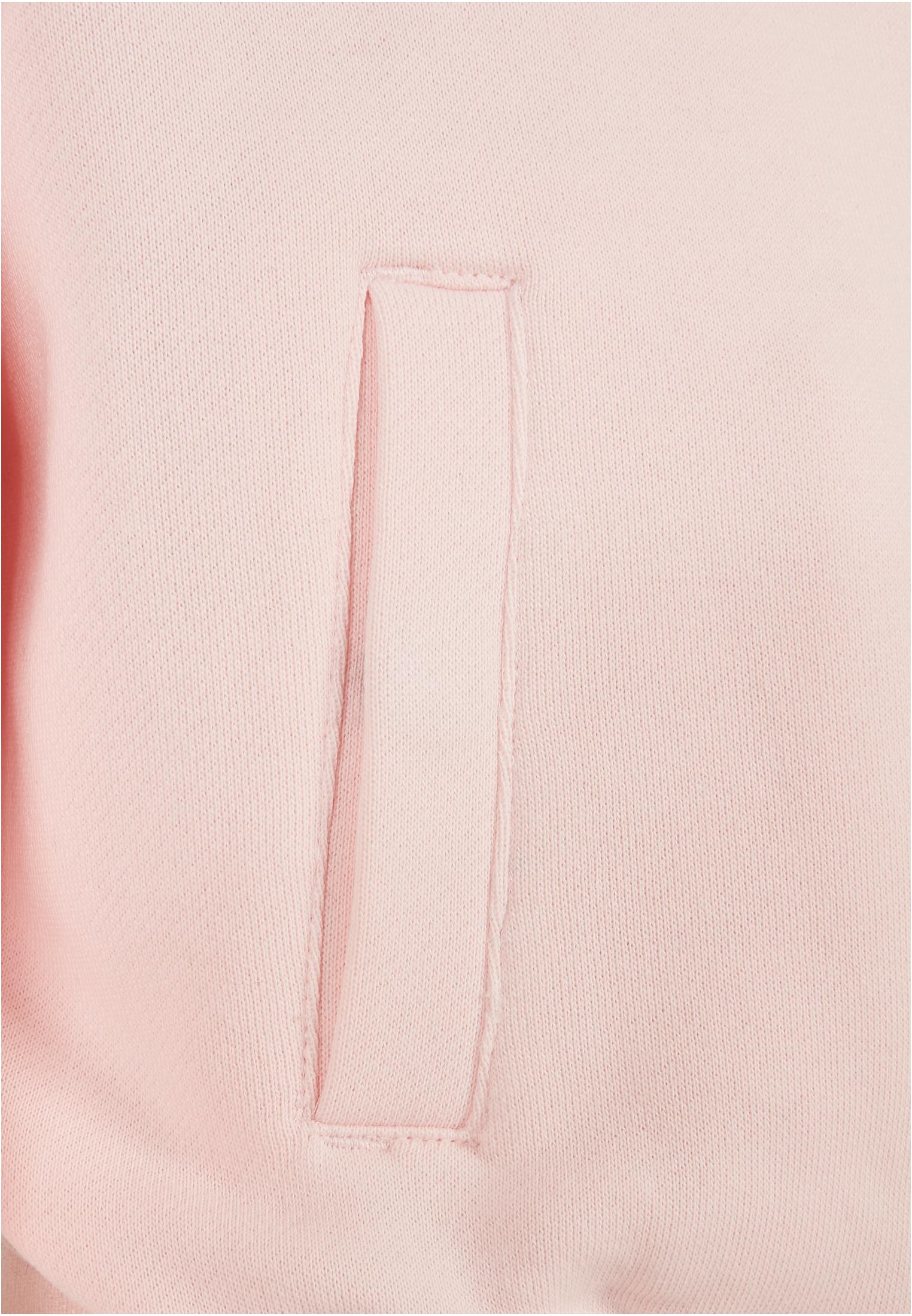 Girls Inset College Sweat Jacket | pink/white