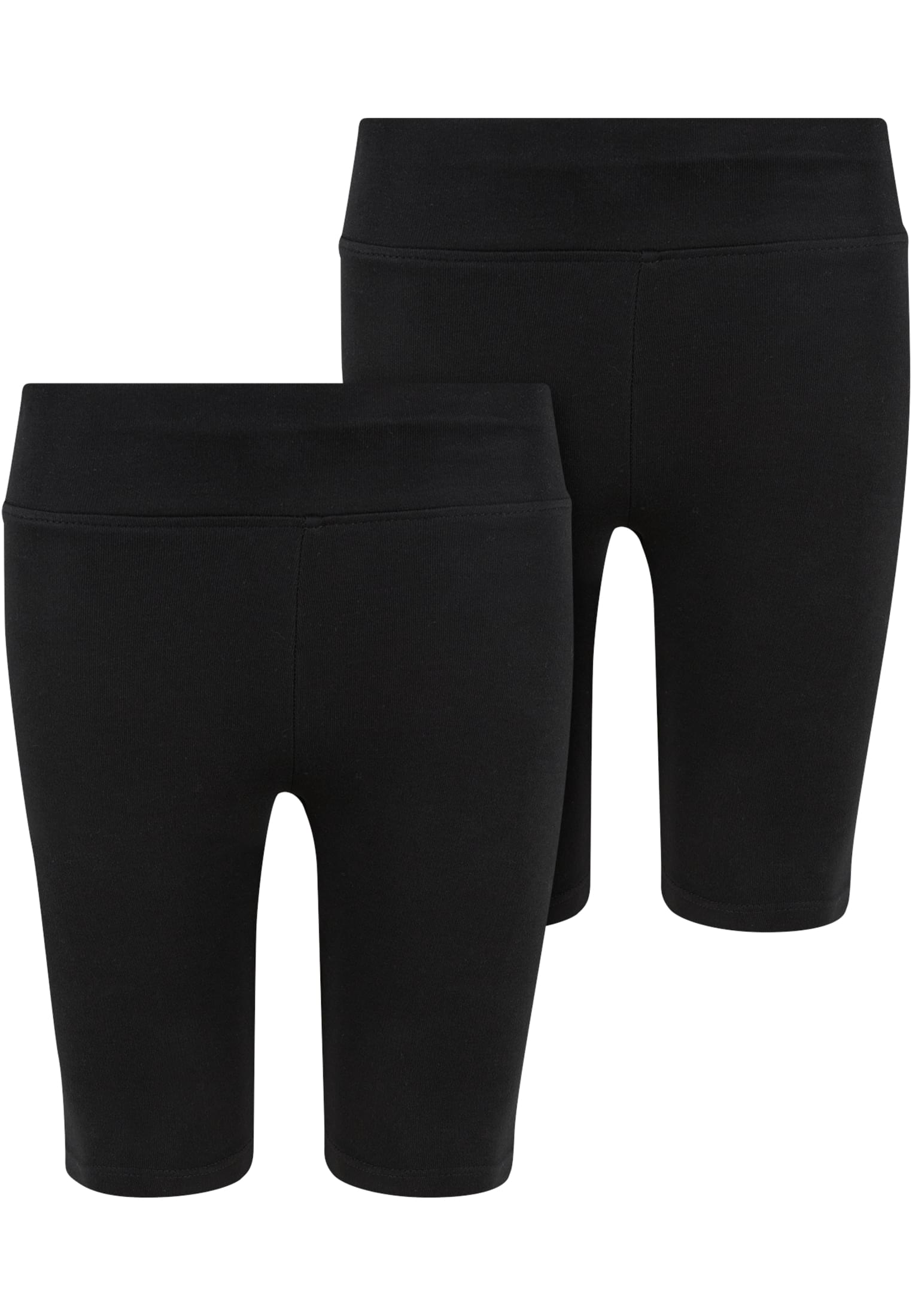 Girls High Waist Cycle Shorts 2-Pack | black+black