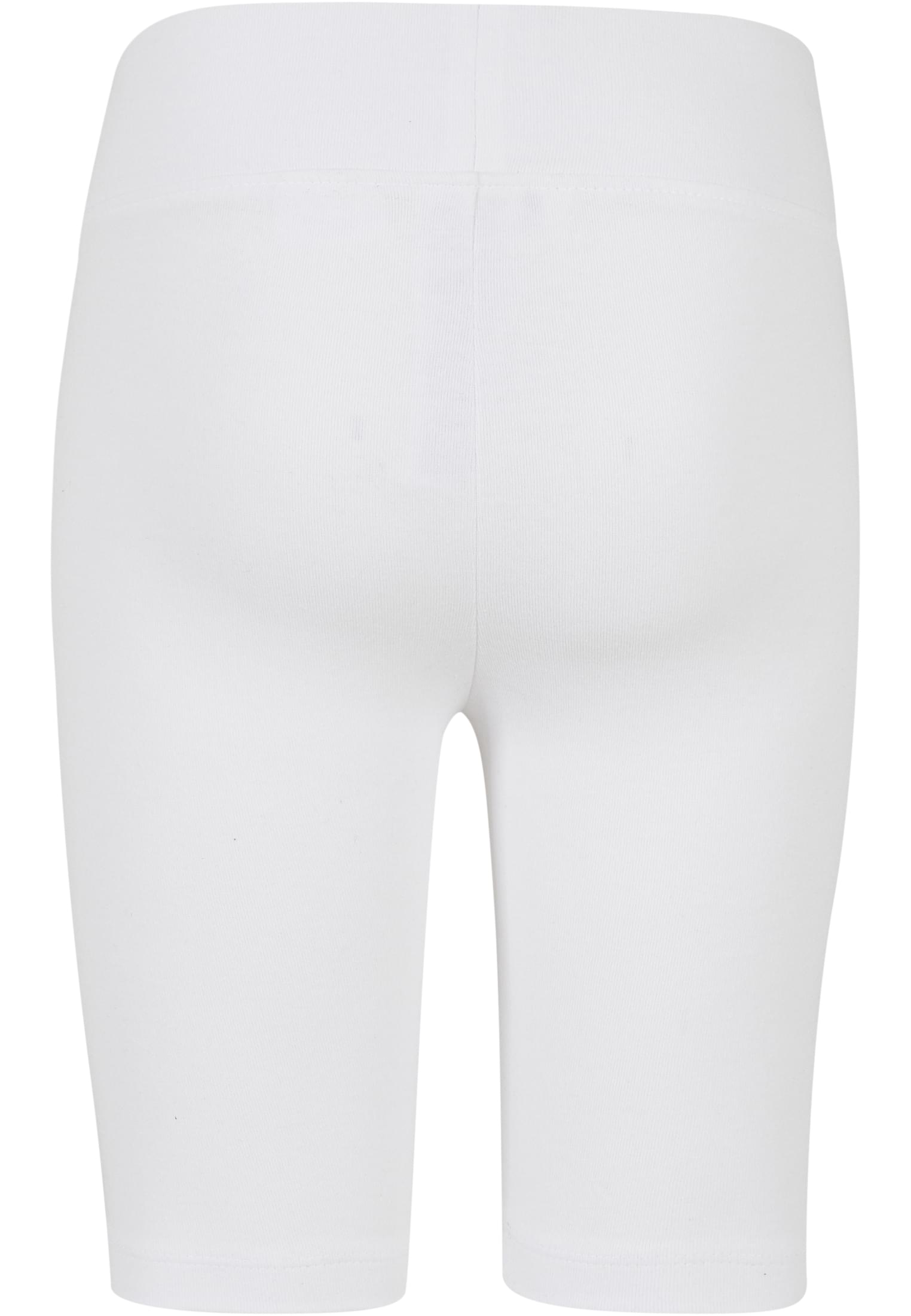 Girls High Waist Cycle Shorts | white