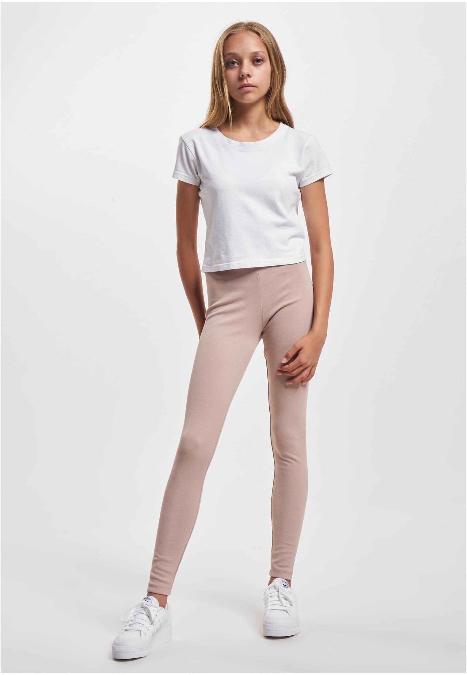 Girls High Waist Jersey Leggings | duskrose