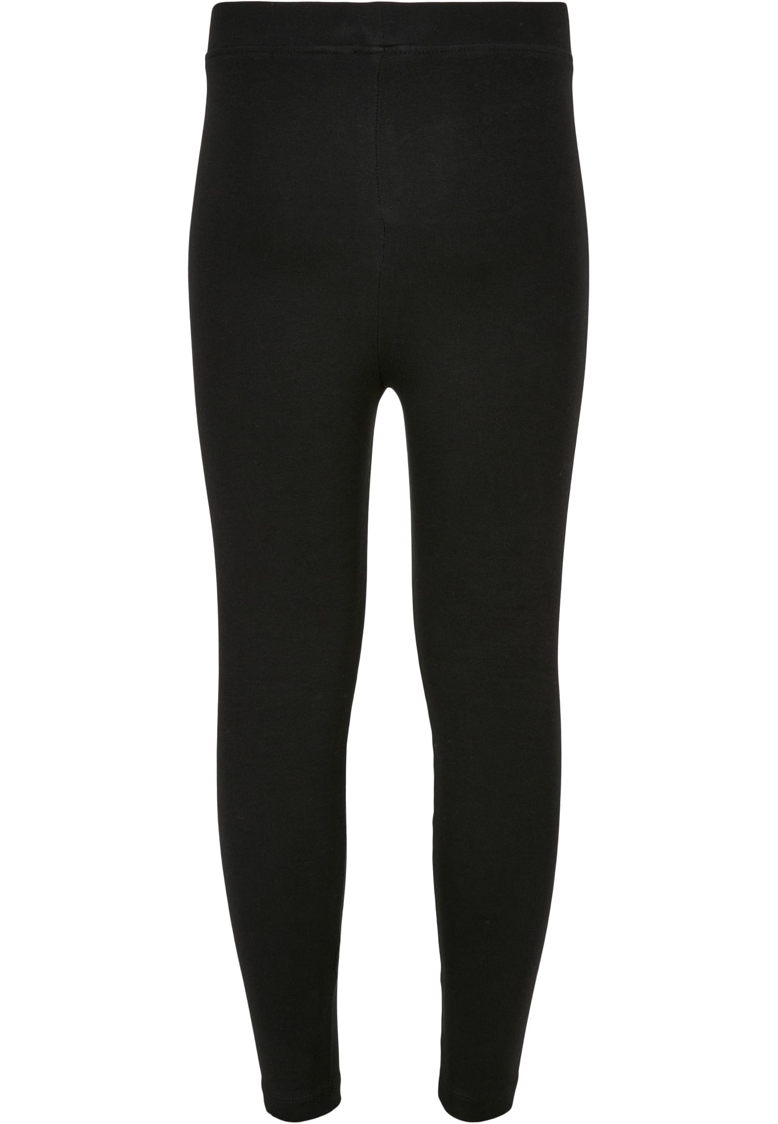 Girls High Waist Jersey Leggings | black