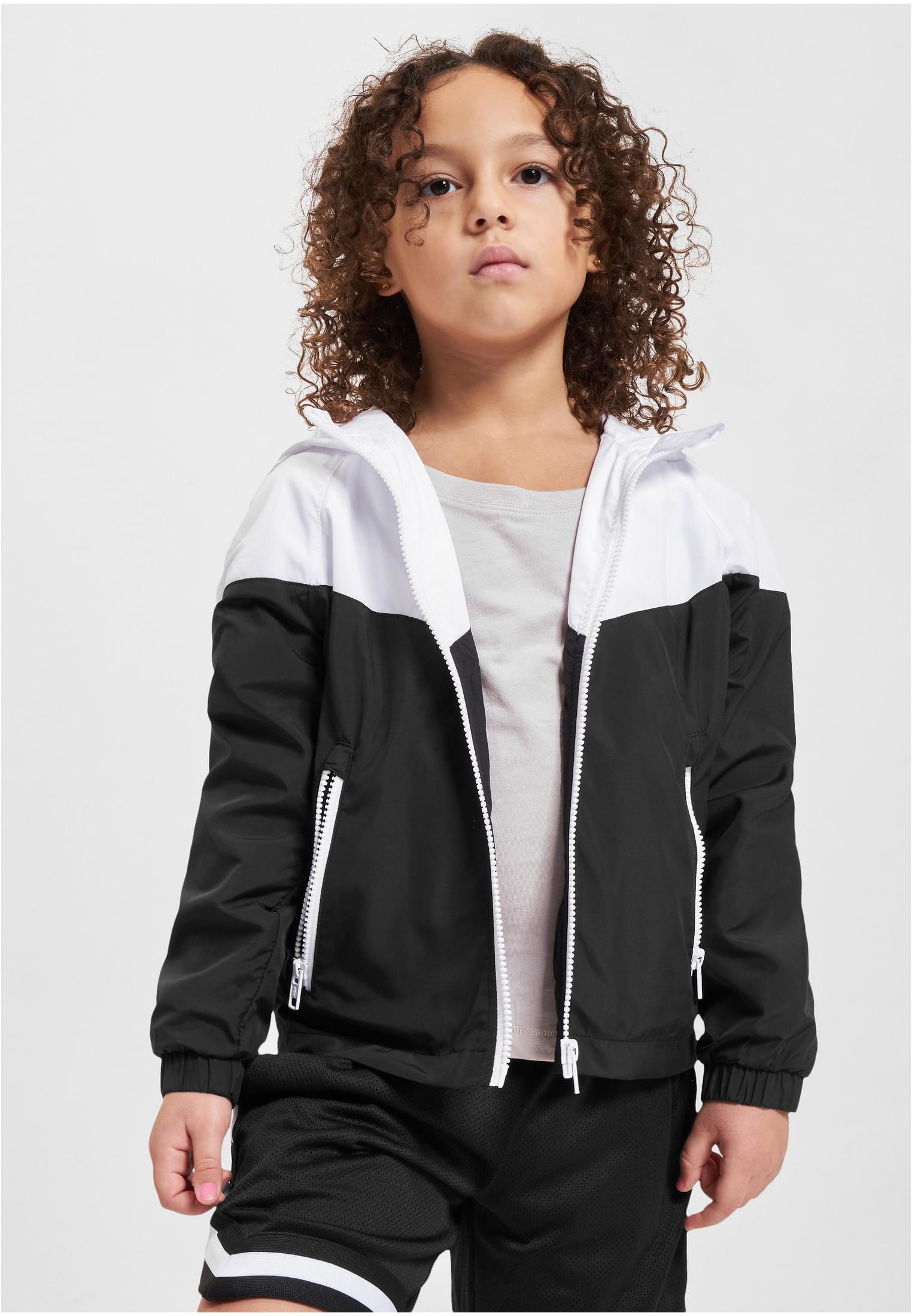 Girls Crinkle Batwing Jacket | black/white