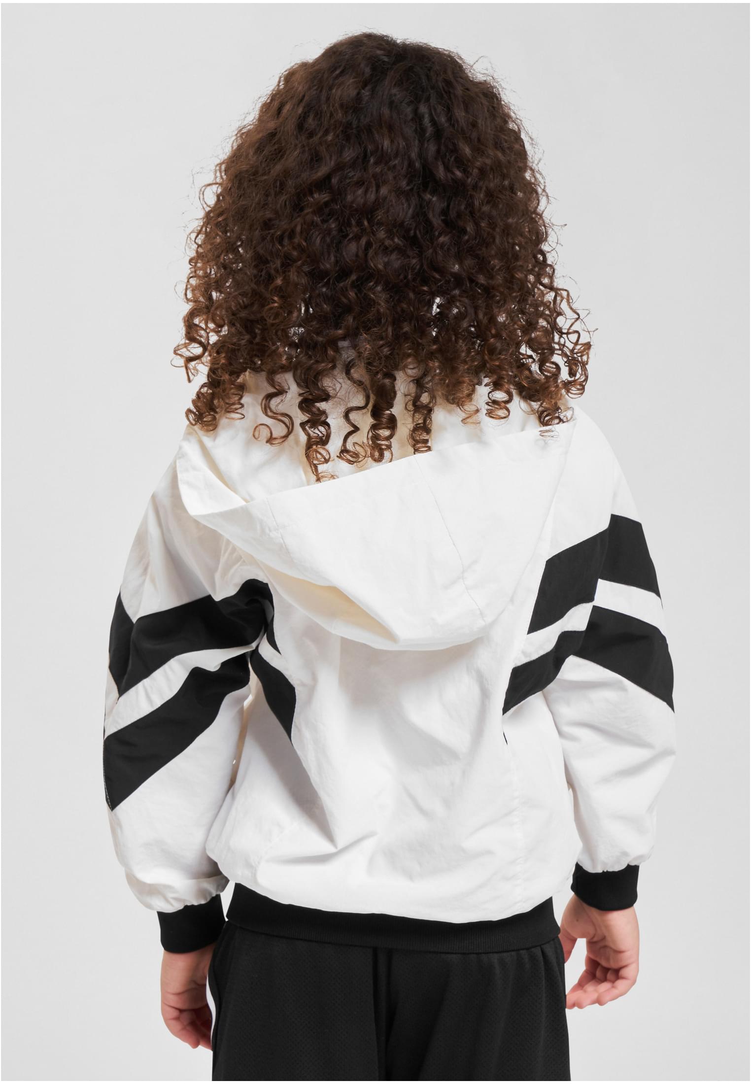 Girls Crinkle Batwing Jacket | white/black