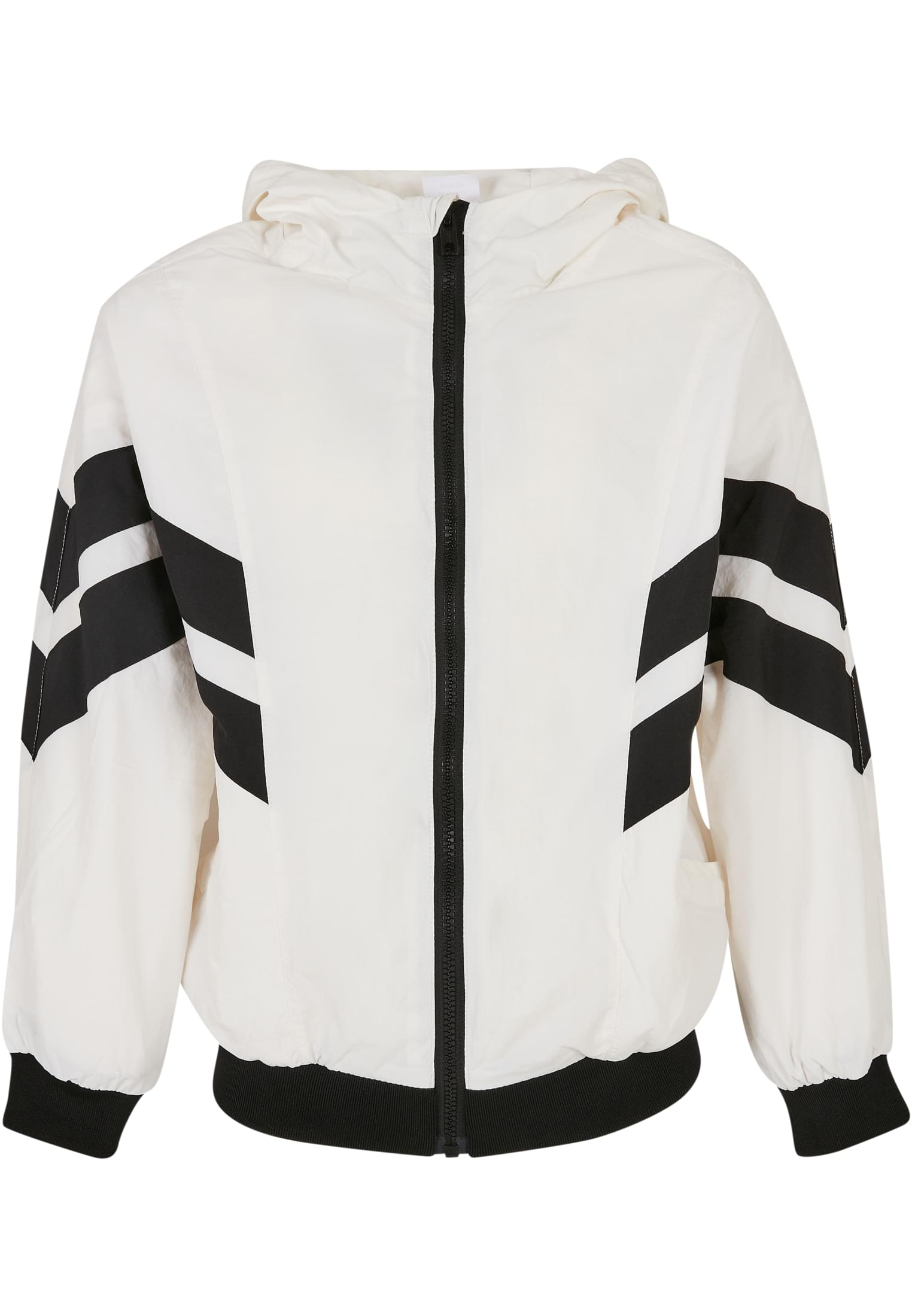 Girls Crinkle Batwing Jacket | white/black