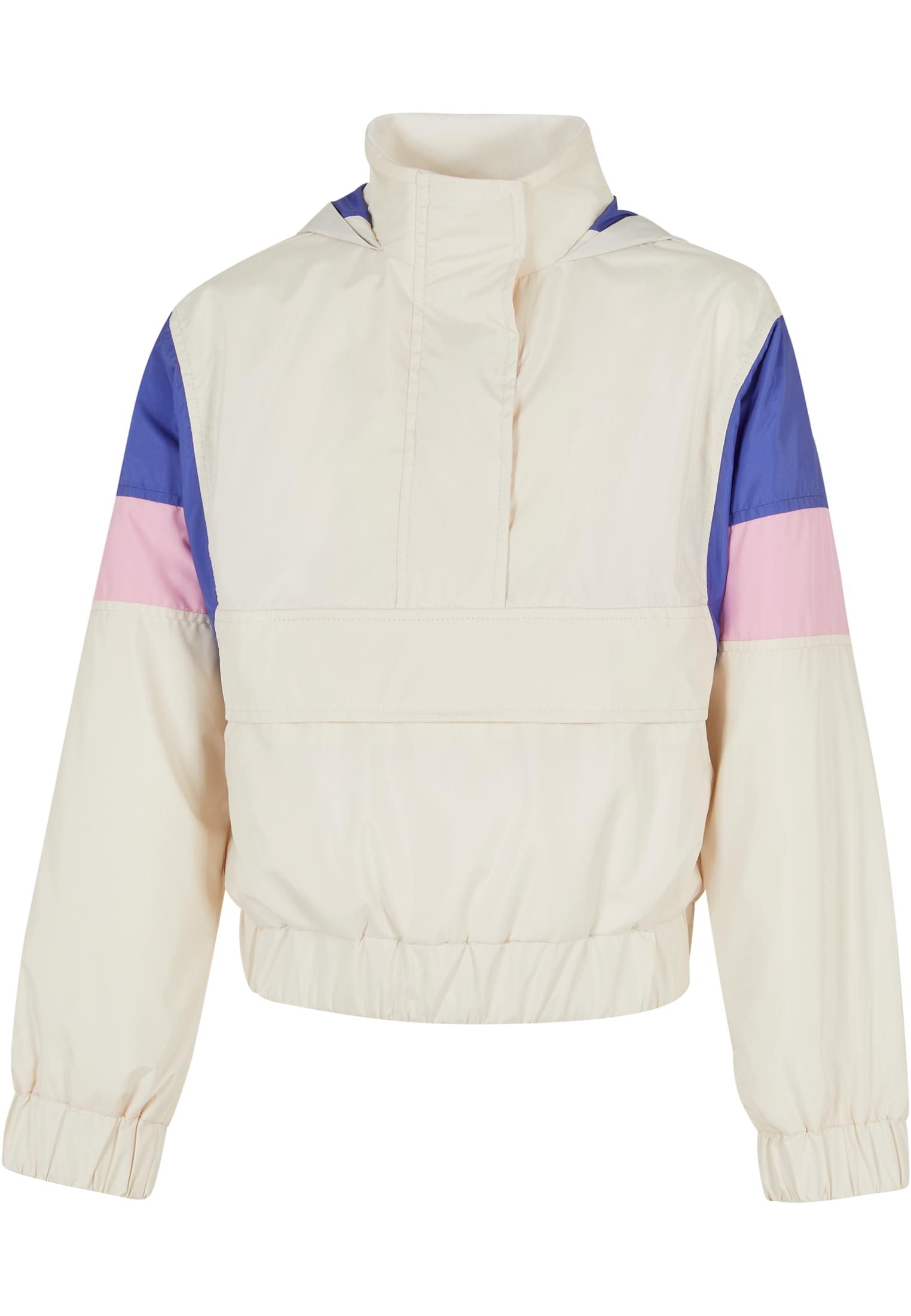 Girls Light 3-Tone Pull Over Jacket | whitesand/purpleday/girlypink