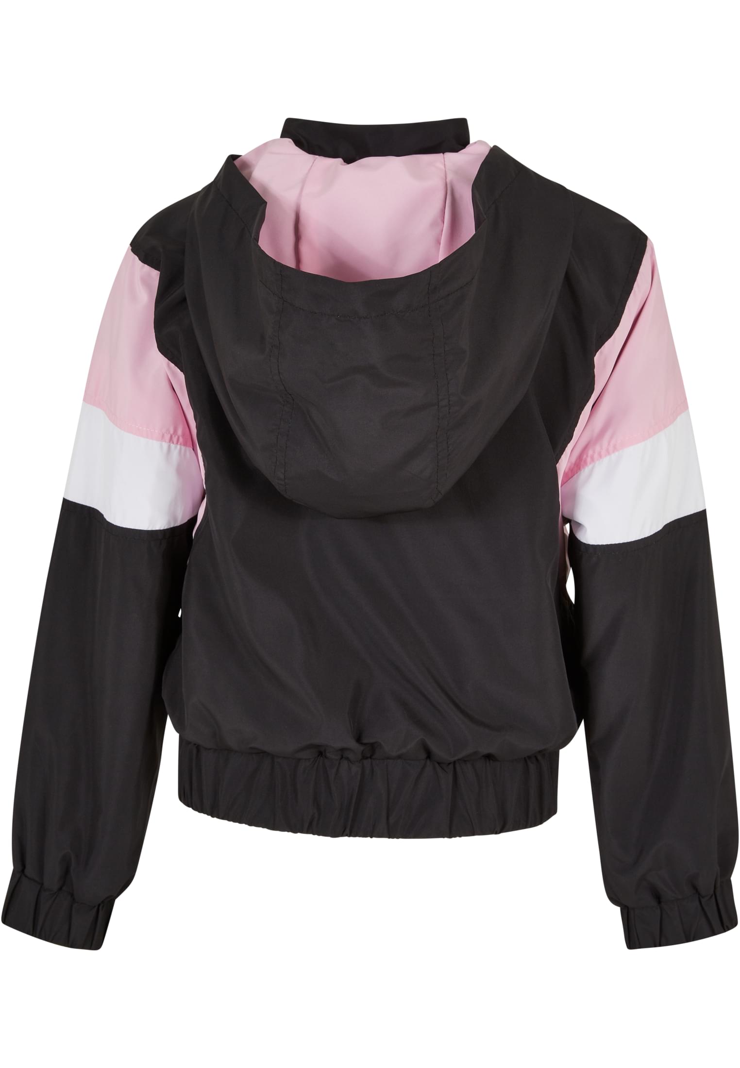 Girls Light 3-Tone Pull Over Jacket | black/girlypink/white