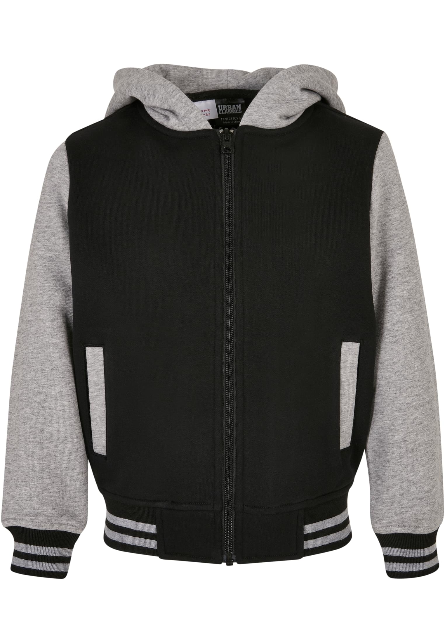 Boys 2-Tone Zip Hoody | black/grey