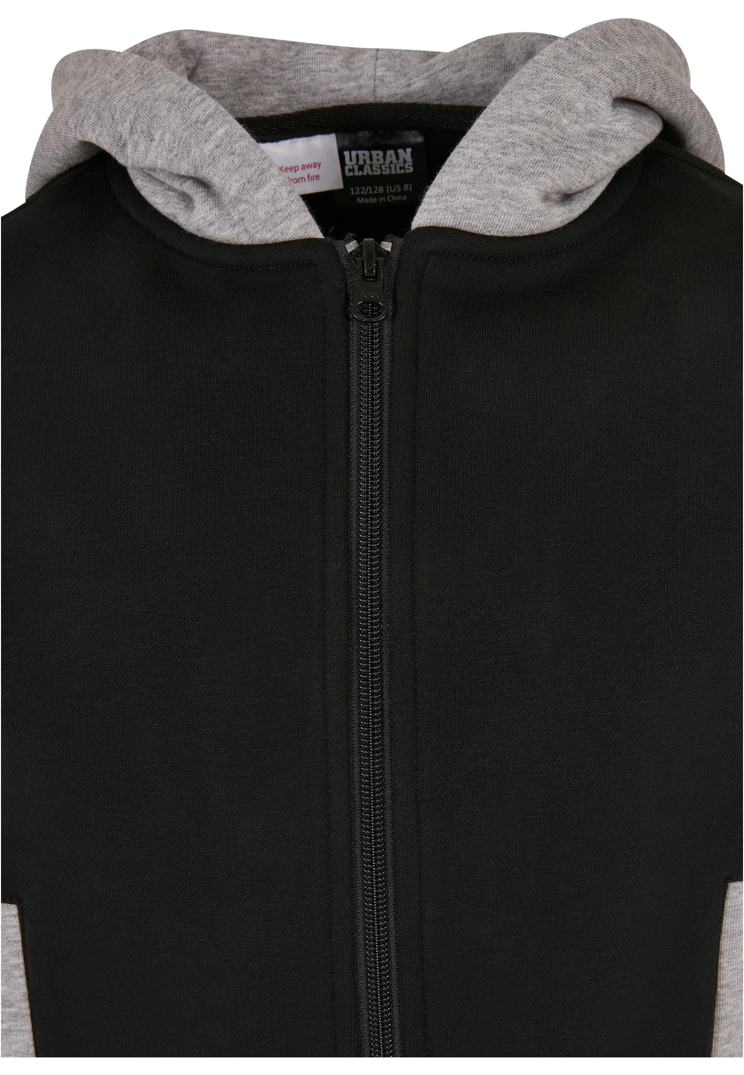 Boys 2-Tone Zip Hoody | black/grey