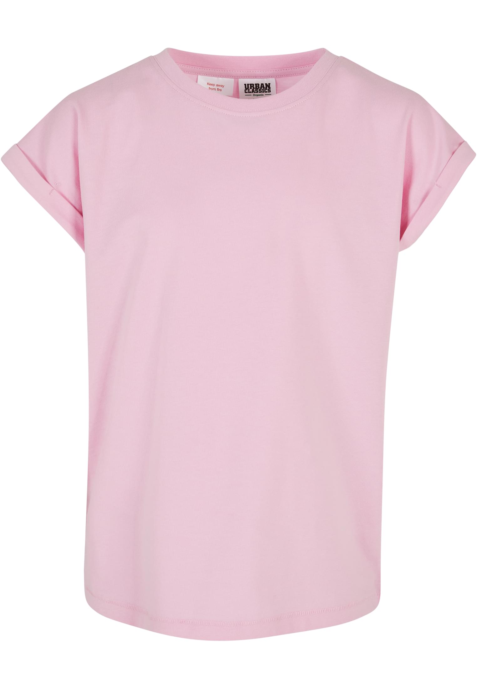 Girls Organic Extended Shoulder Tee 2-Pack | white/girlypink