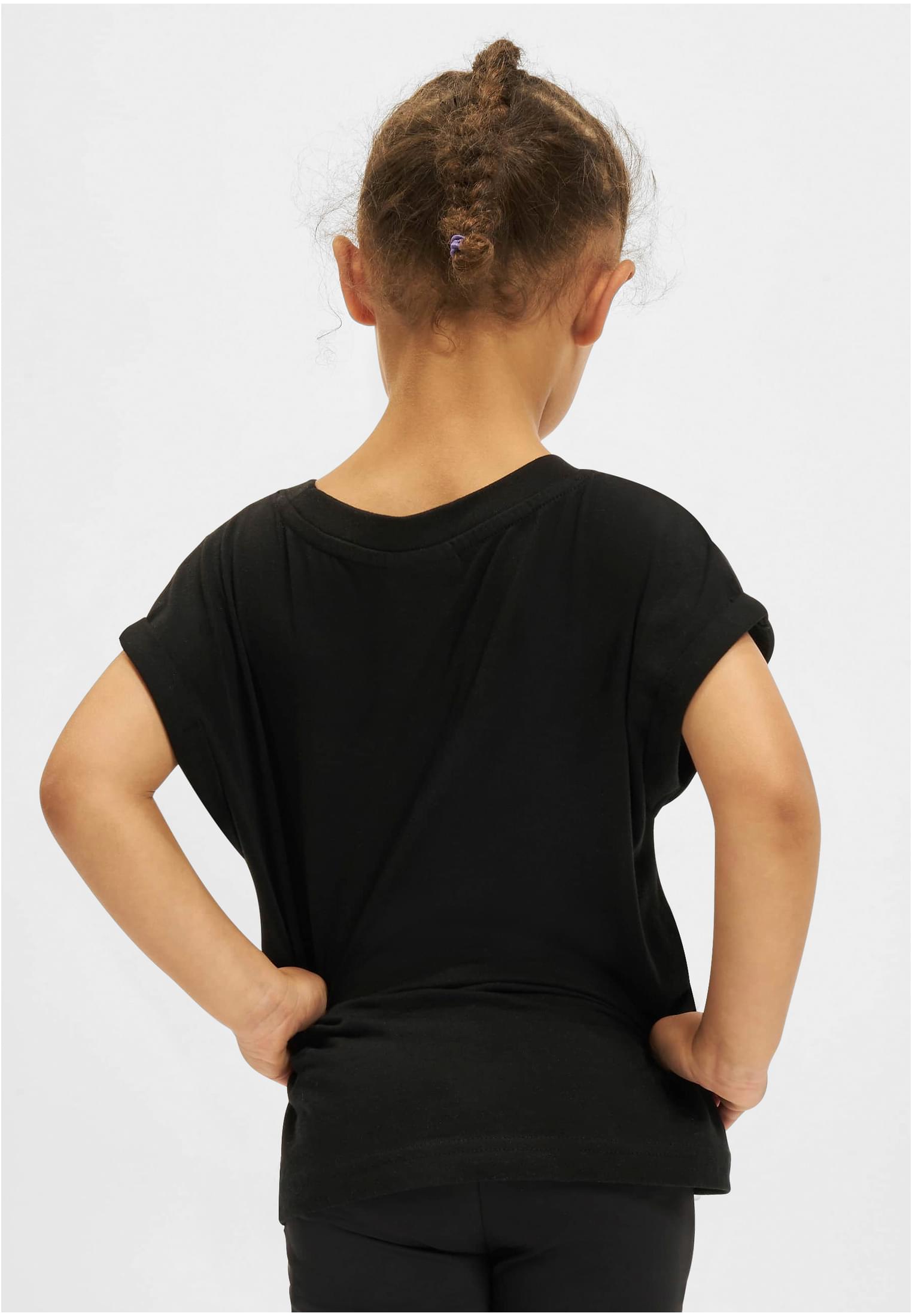 Girls Organic Extended Shoulder Tee | black