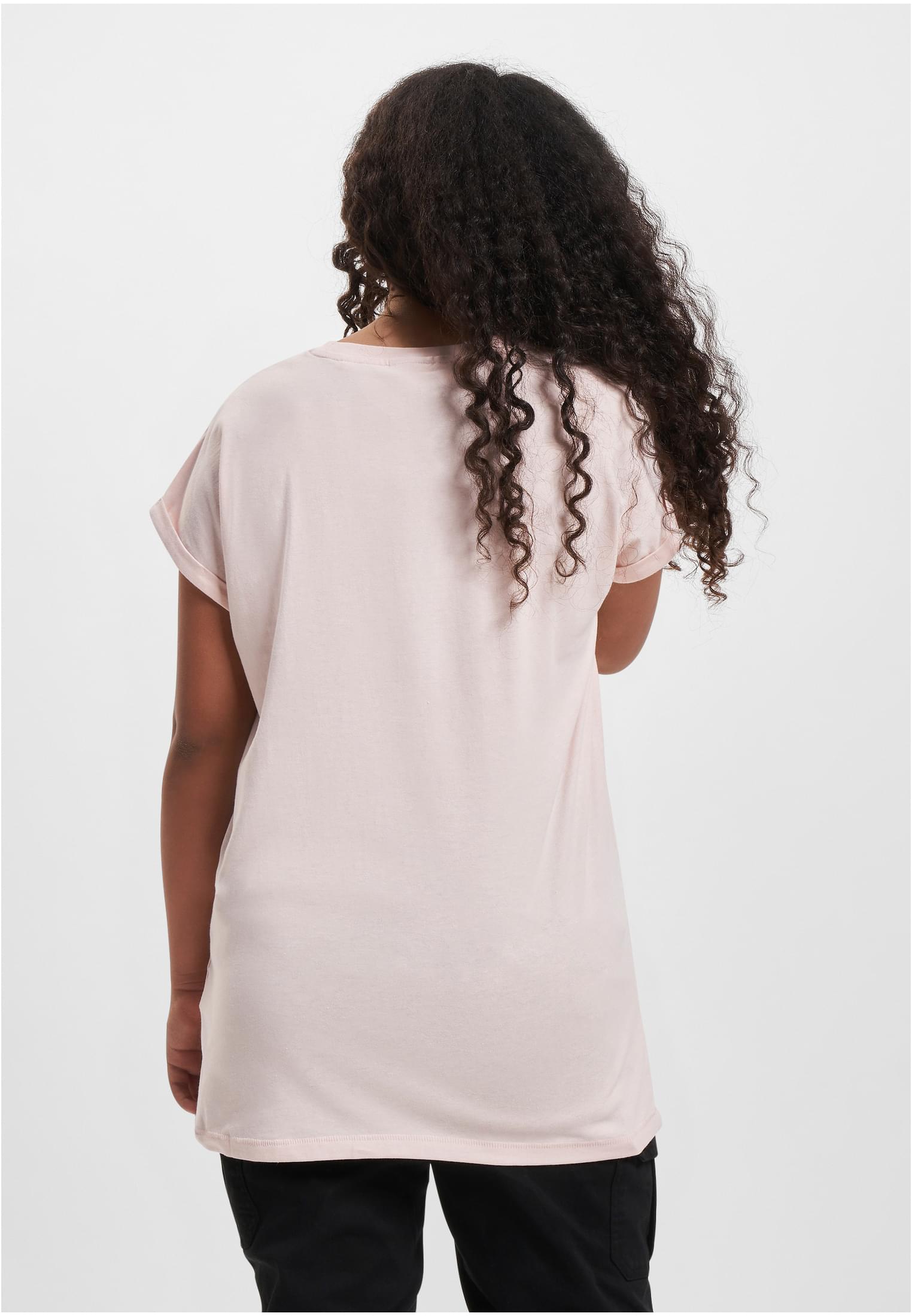 Girls Organic Extended Shoulder Tee | pink