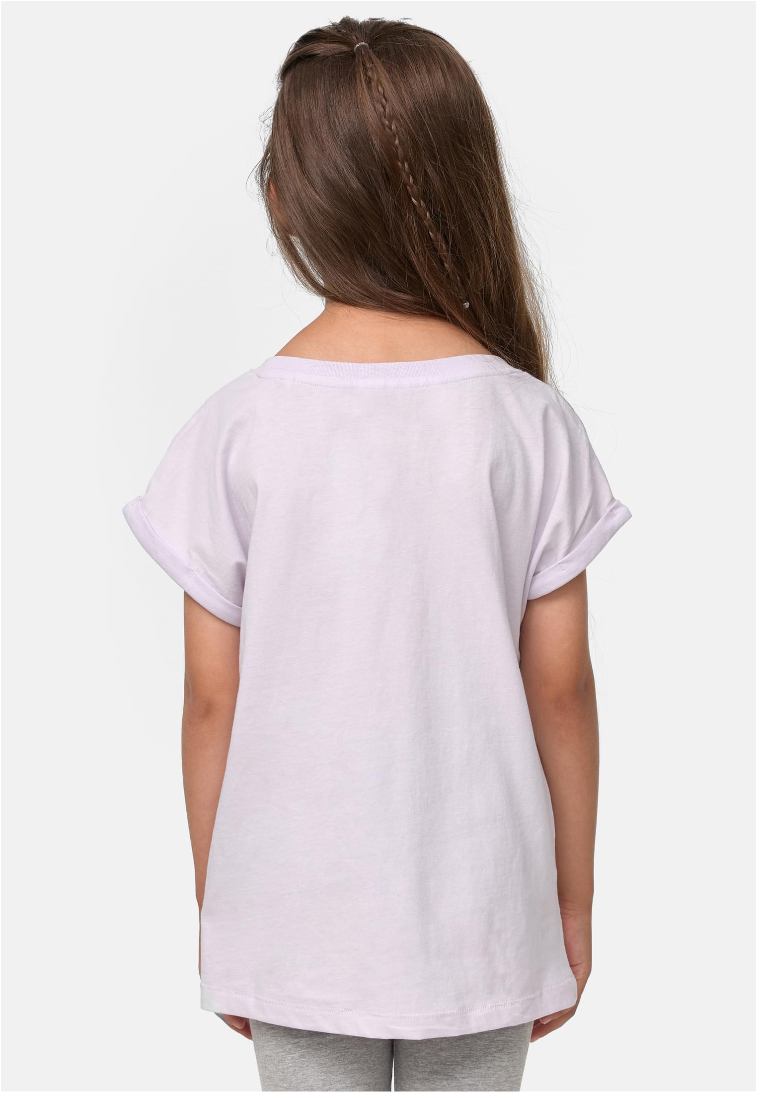 Girls Organic Extended Shoulder Tee | softlilac