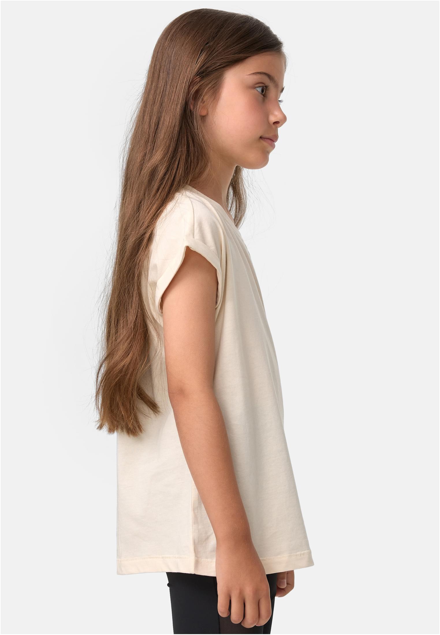 Girls Organic Extended Shoulder Tee | whitesand