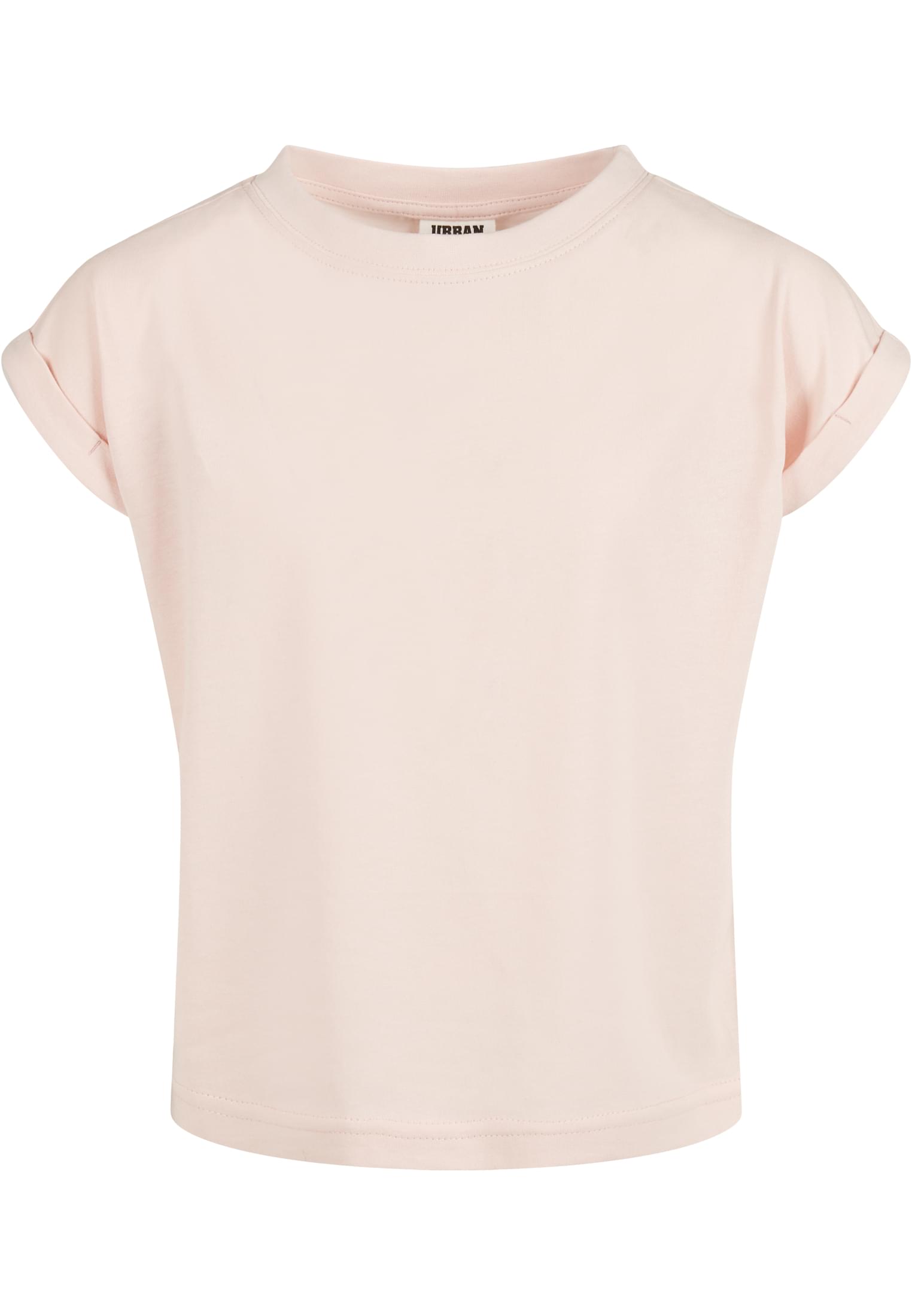 Girls Organic Extended Shoulder Tee | pink