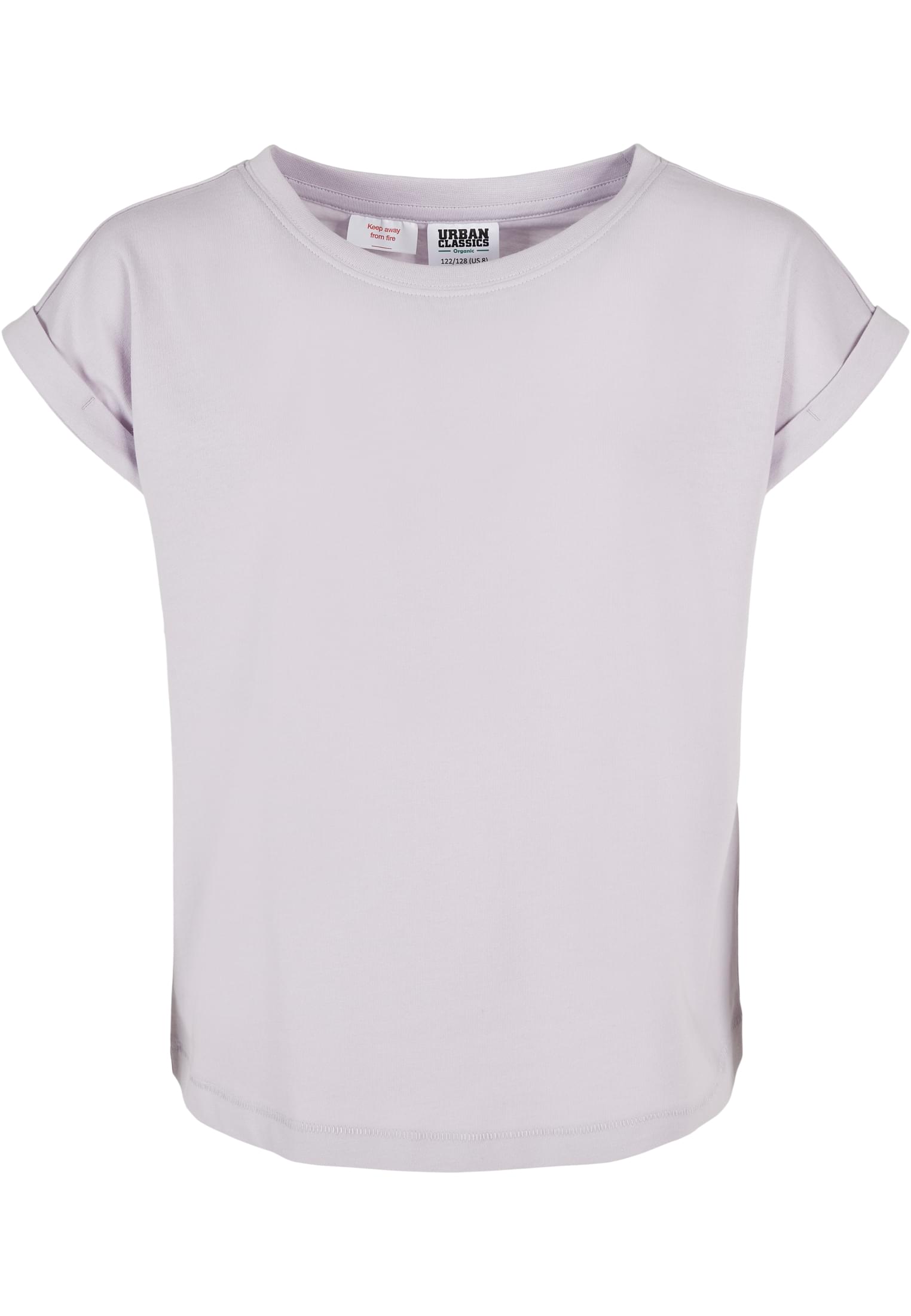 Girls Organic Extended Shoulder Tee | softlilac