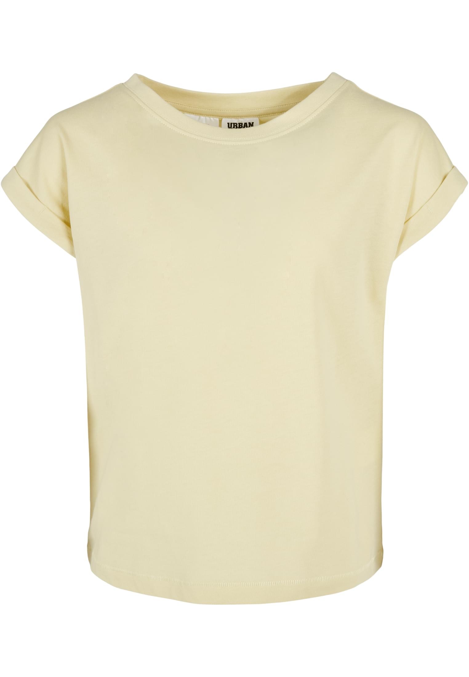 Girls Organic Extended Shoulder Tee | softyellow